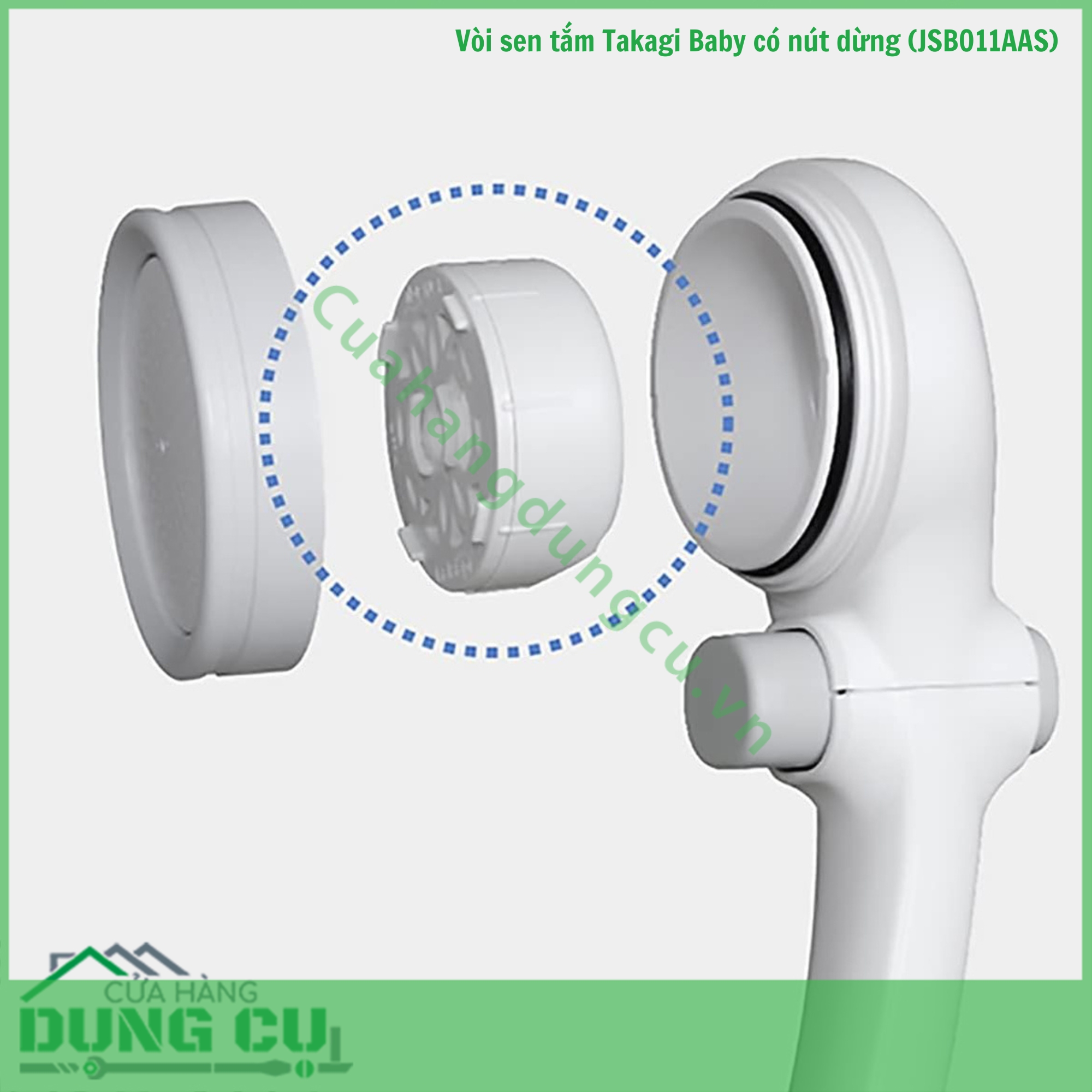 Vòi sen tắm Takagi Baby có nút dừng (JSB011AAS)