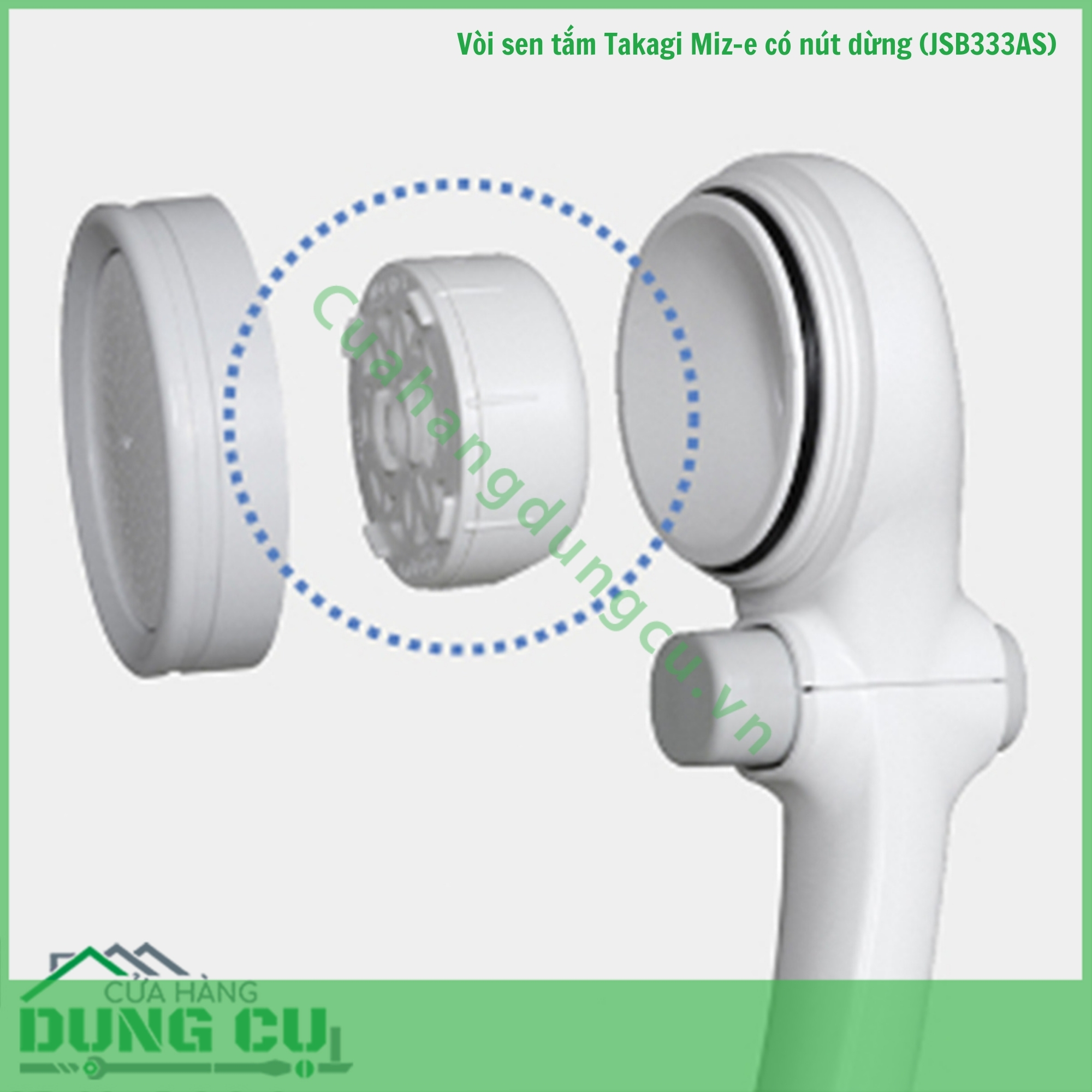 Vòi sen tắm Takagi Miz-e có nút dừng (JSB333AS)