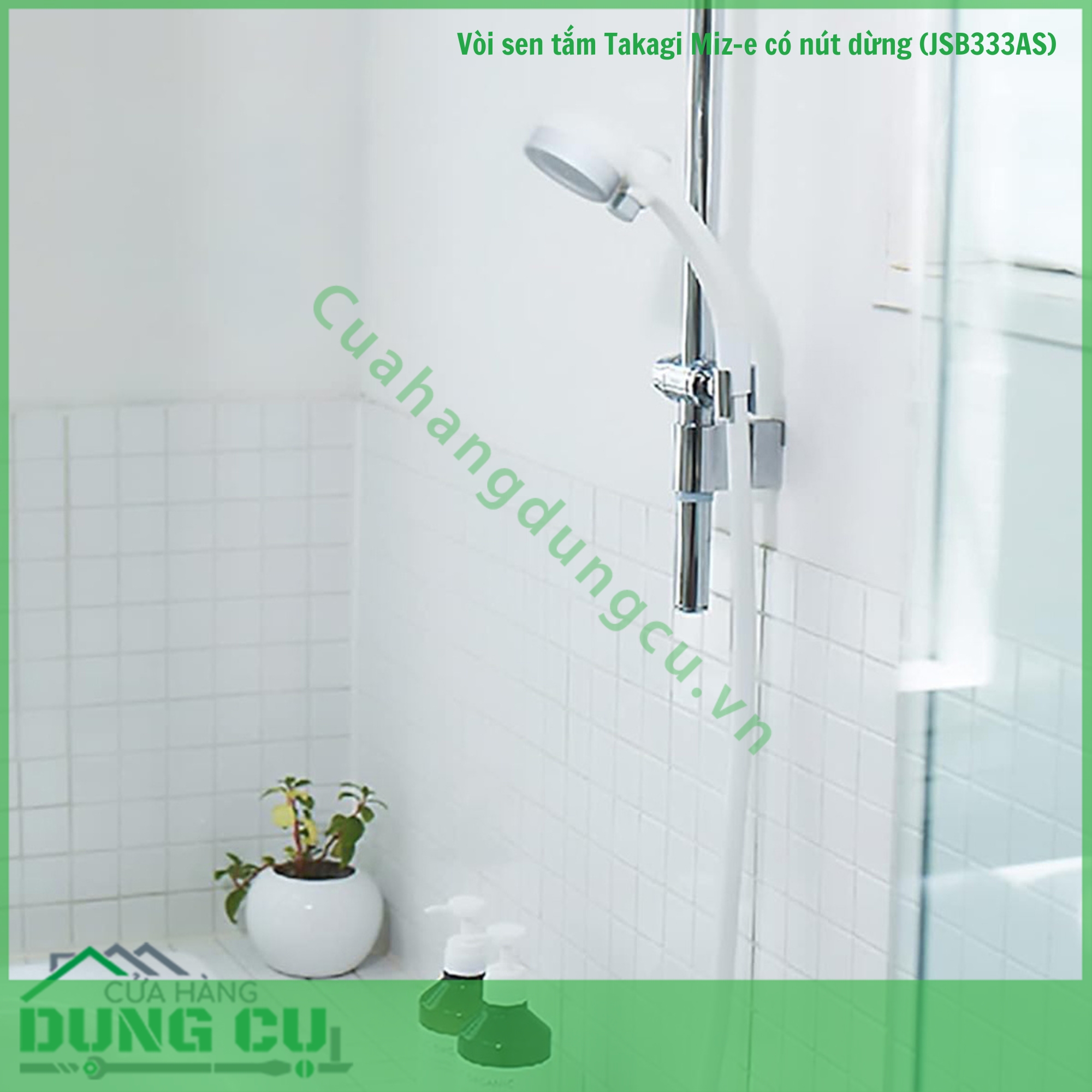 Vòi sen tắm Takagi Miz-e có nút dừng (JSB333AS)
