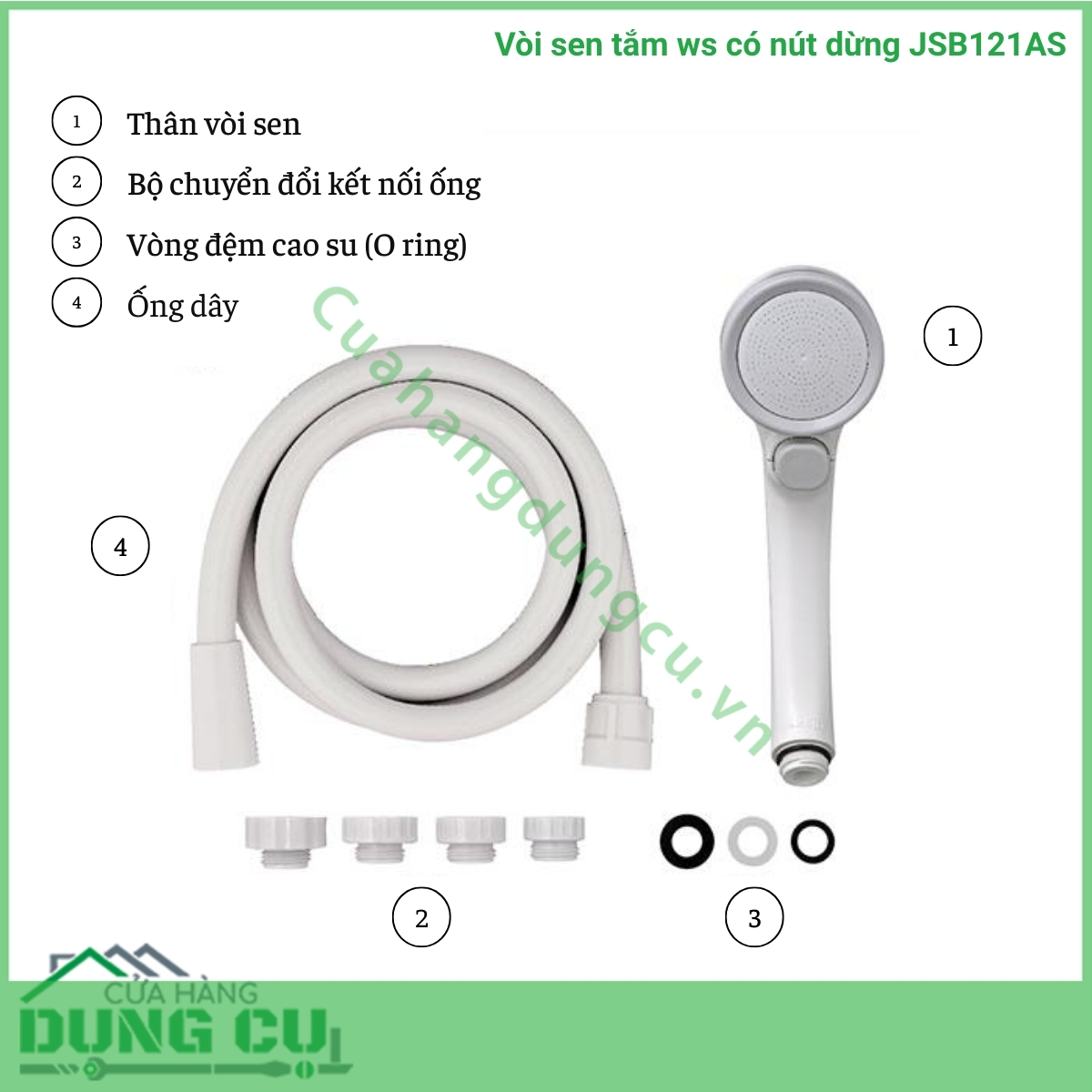 Vòi sen tắm WS có nút dừng Takagi (JSB121AS)