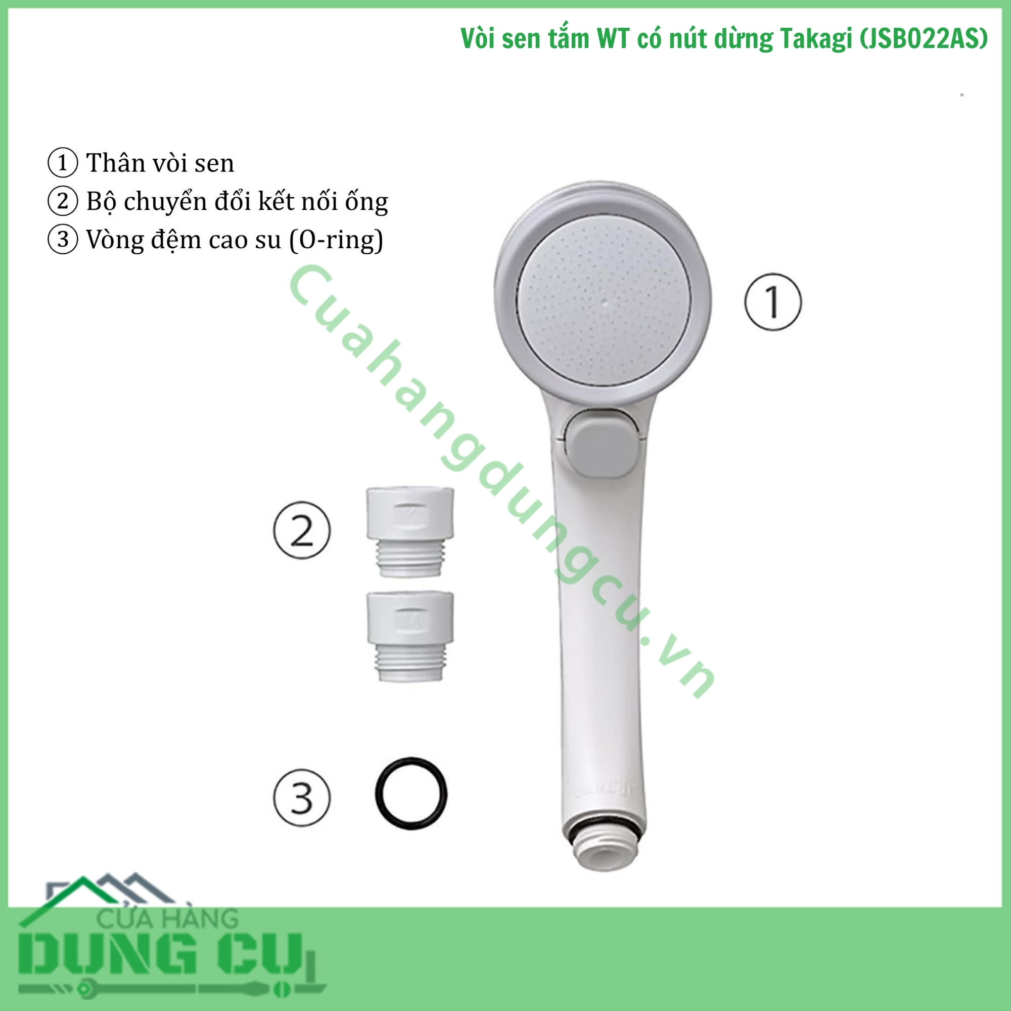 Vòi sen tắm WT có nút dừng Takagi (JSB022AS)