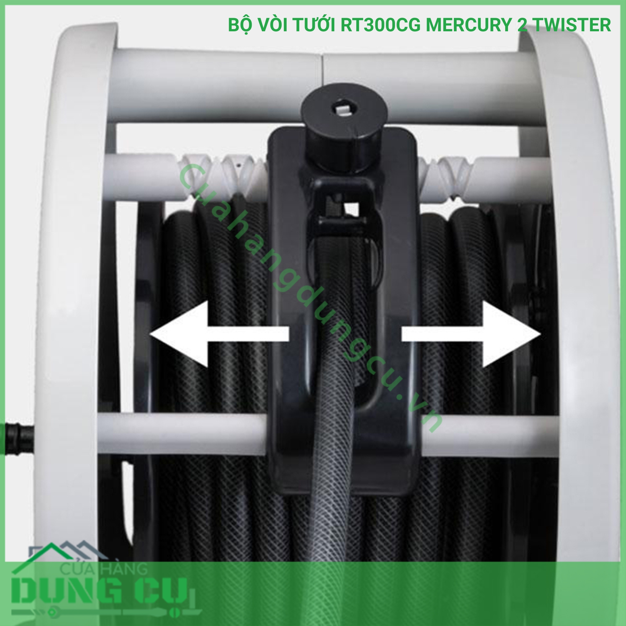Bộ vòi thu rút tưới vườn Takagi Mercury 2 Twister (CG) 30m RT330CG