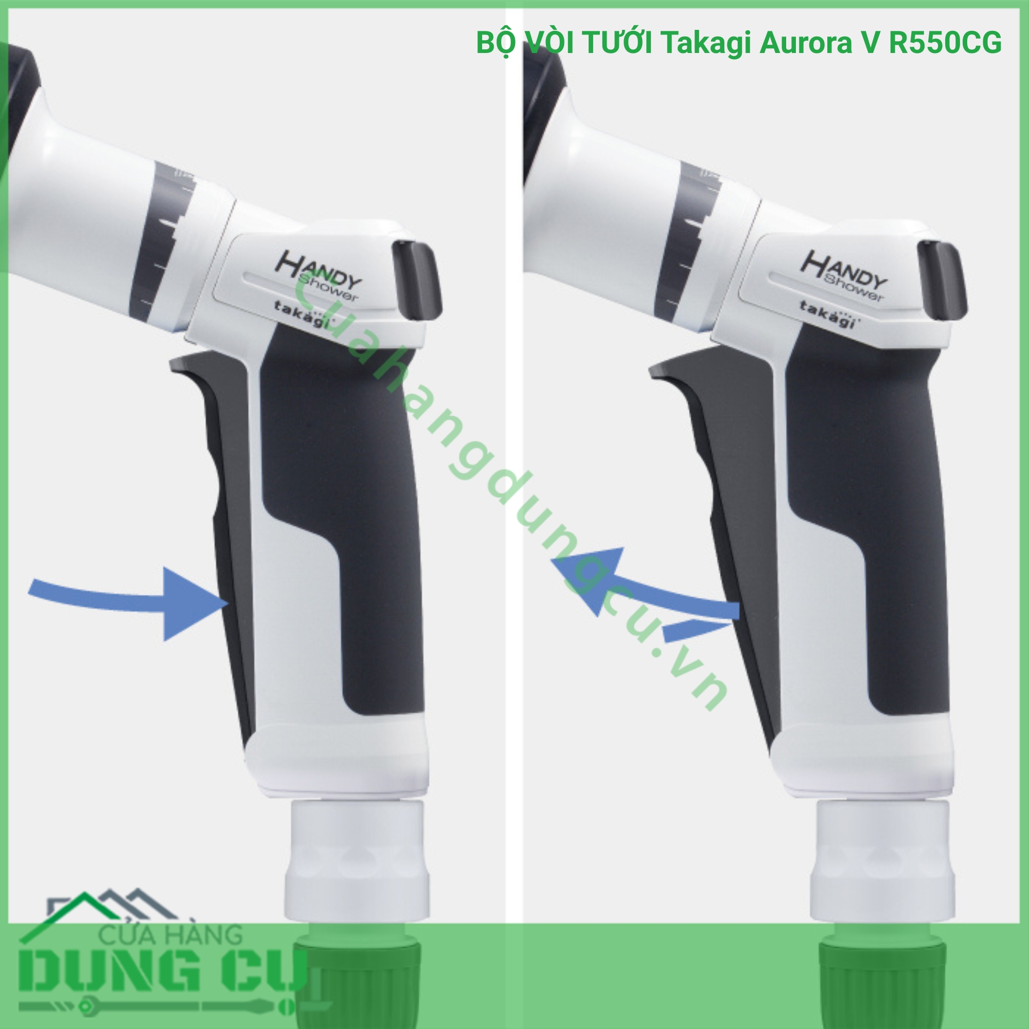 Bộ vòi thu rút tưới vườn Takagi Aurora V 50m R550CG