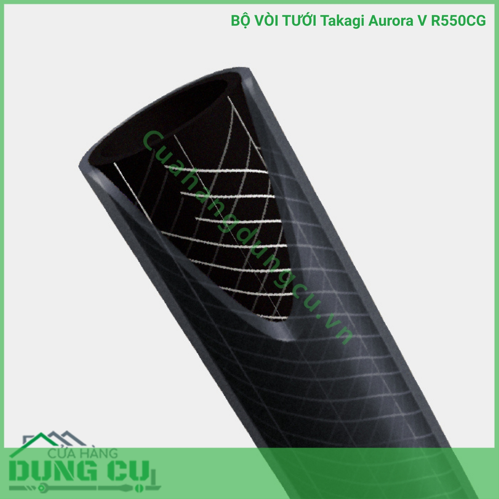 Bộ vòi thu rút tưới vườn Takagi Aurora V 50m R550CG