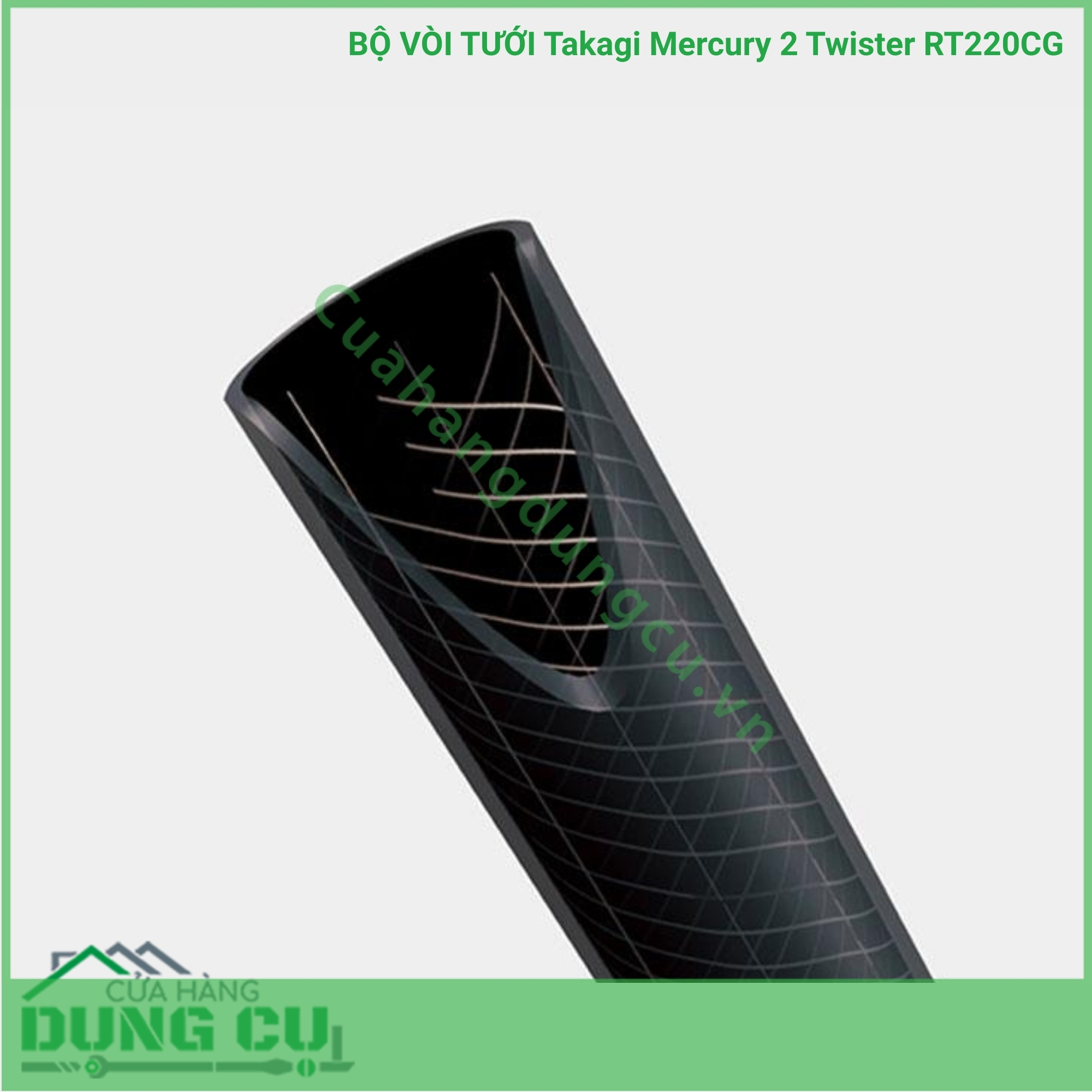 Bộ vòi thu rút tưới vườn Takagi Mercury 2 Twister (CG) 20m RT220CG