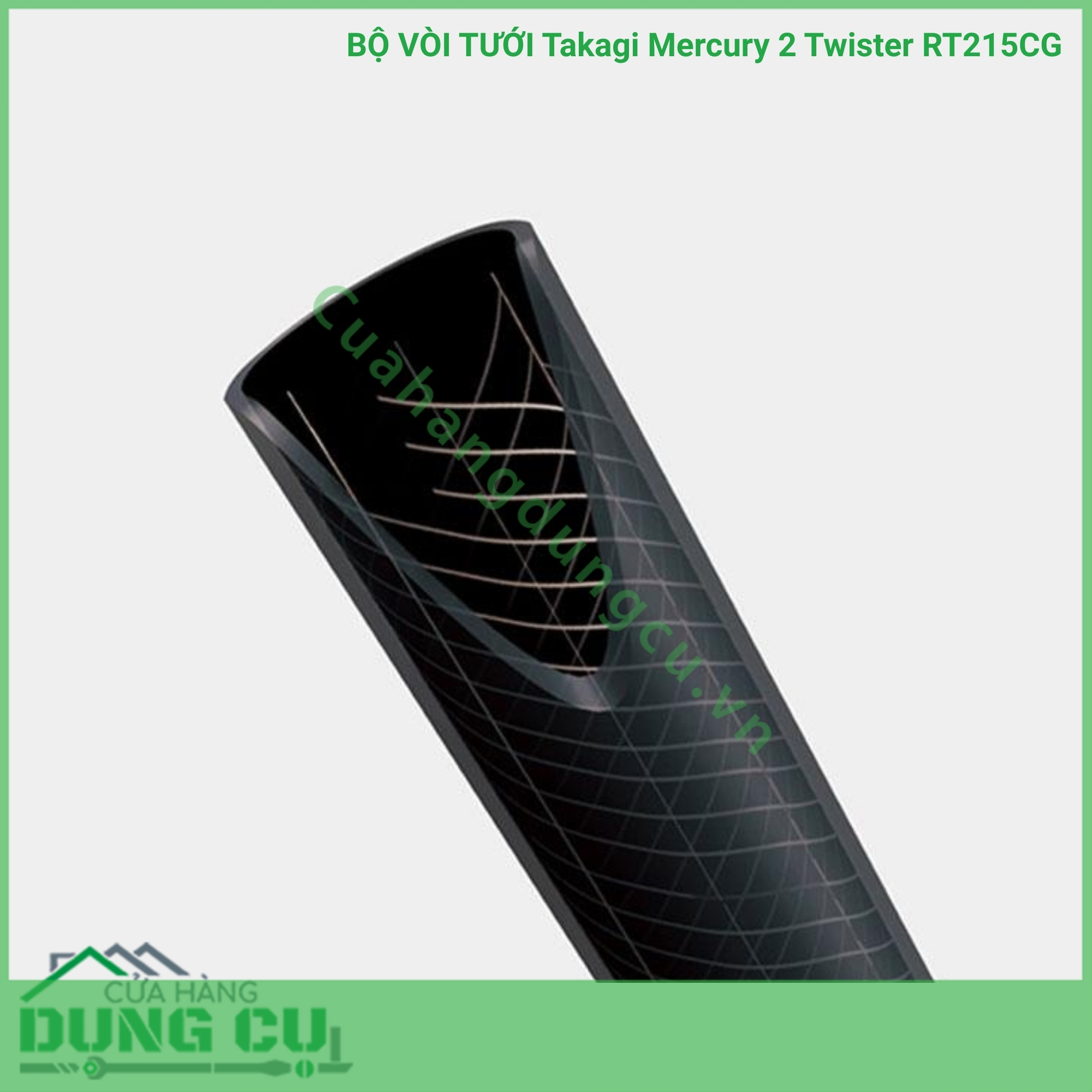 Bộ vòi thu rút tưới vườn Takagi Mercury 2 Twister (CG) 15m RT215CG