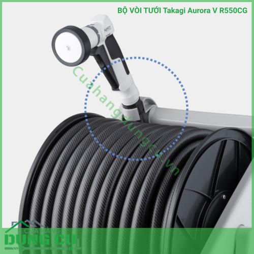 Bộ vòi thu rút tưới vườn Takagi Aurora V 50m R550CG