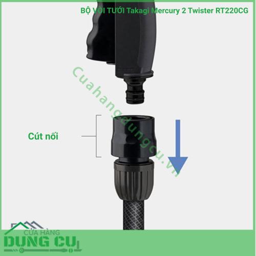 Bộ vòi thu rút tưới vườn Takagi Mercury 2 Twister (CG) 20m RT220CG