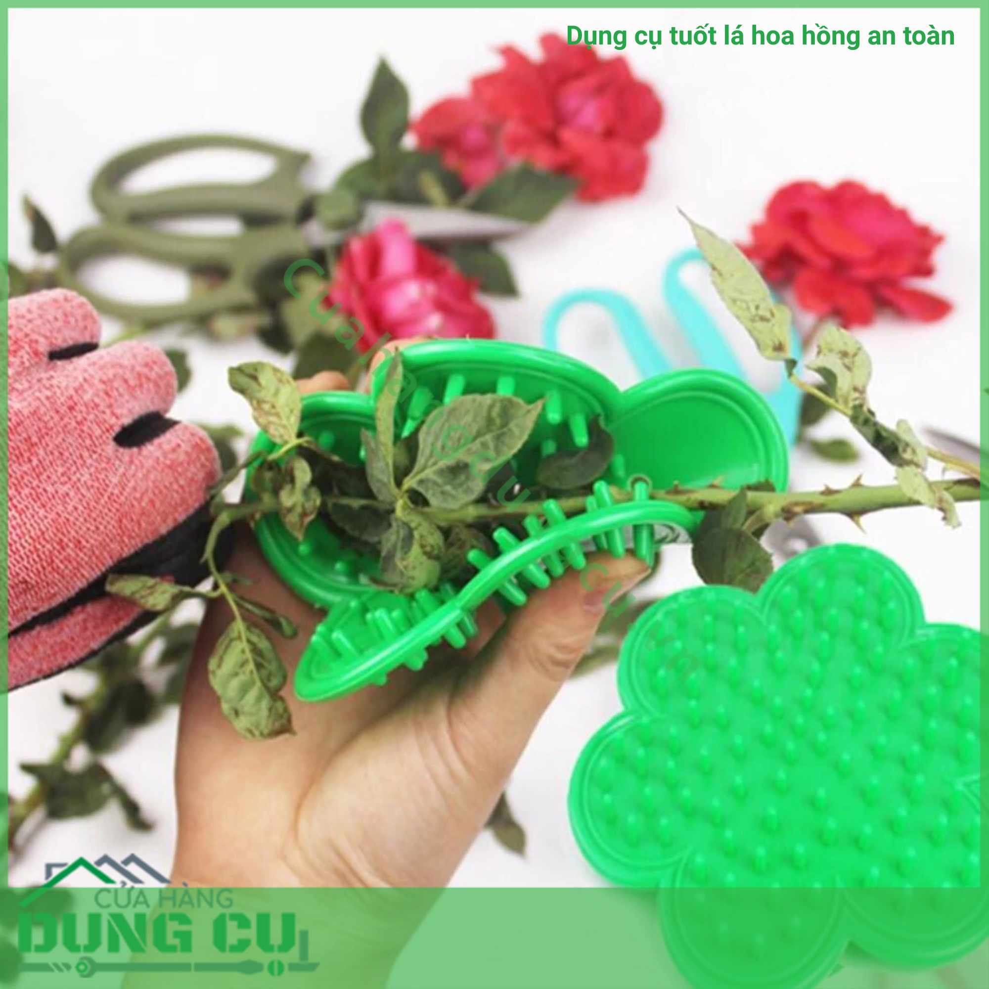 Dụng cụ tuốt lá hoa hồng an toàn