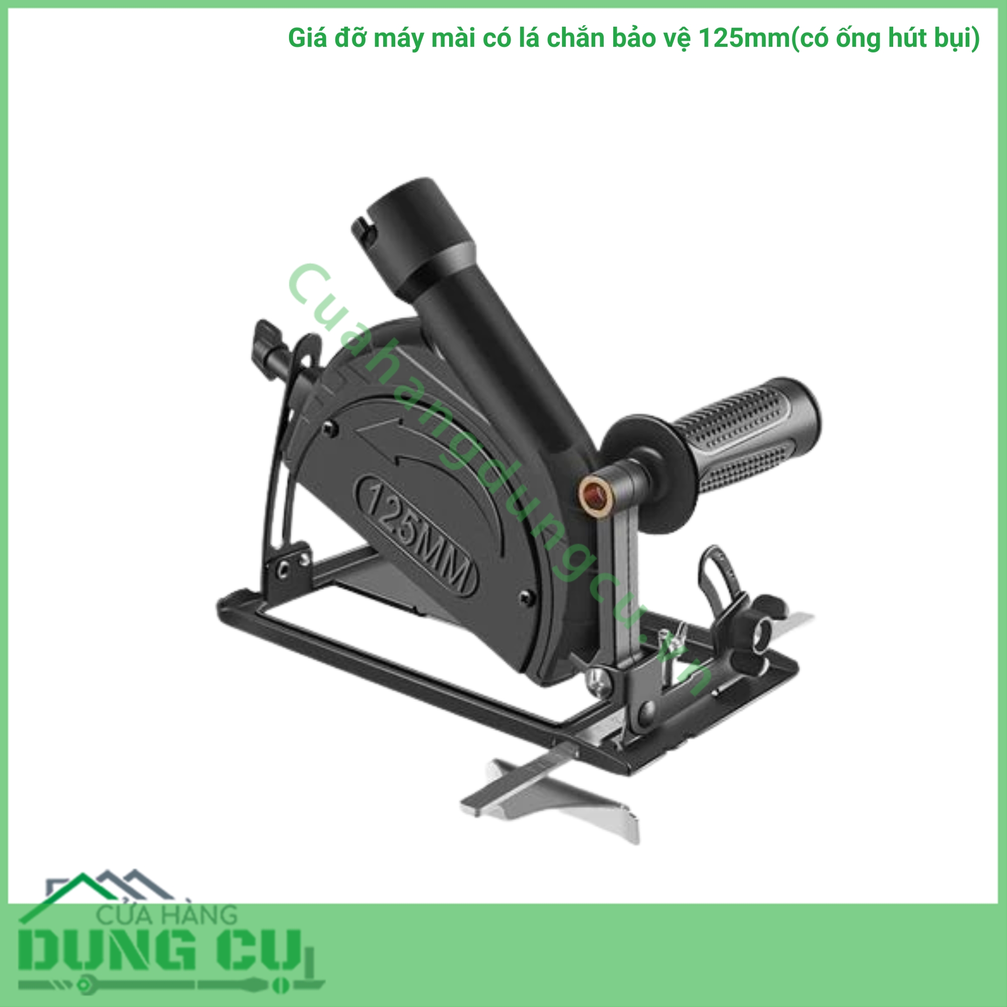 Giá đỡ máy mài có lá chắn bảo vệ 125mm(có ống hút bụi)