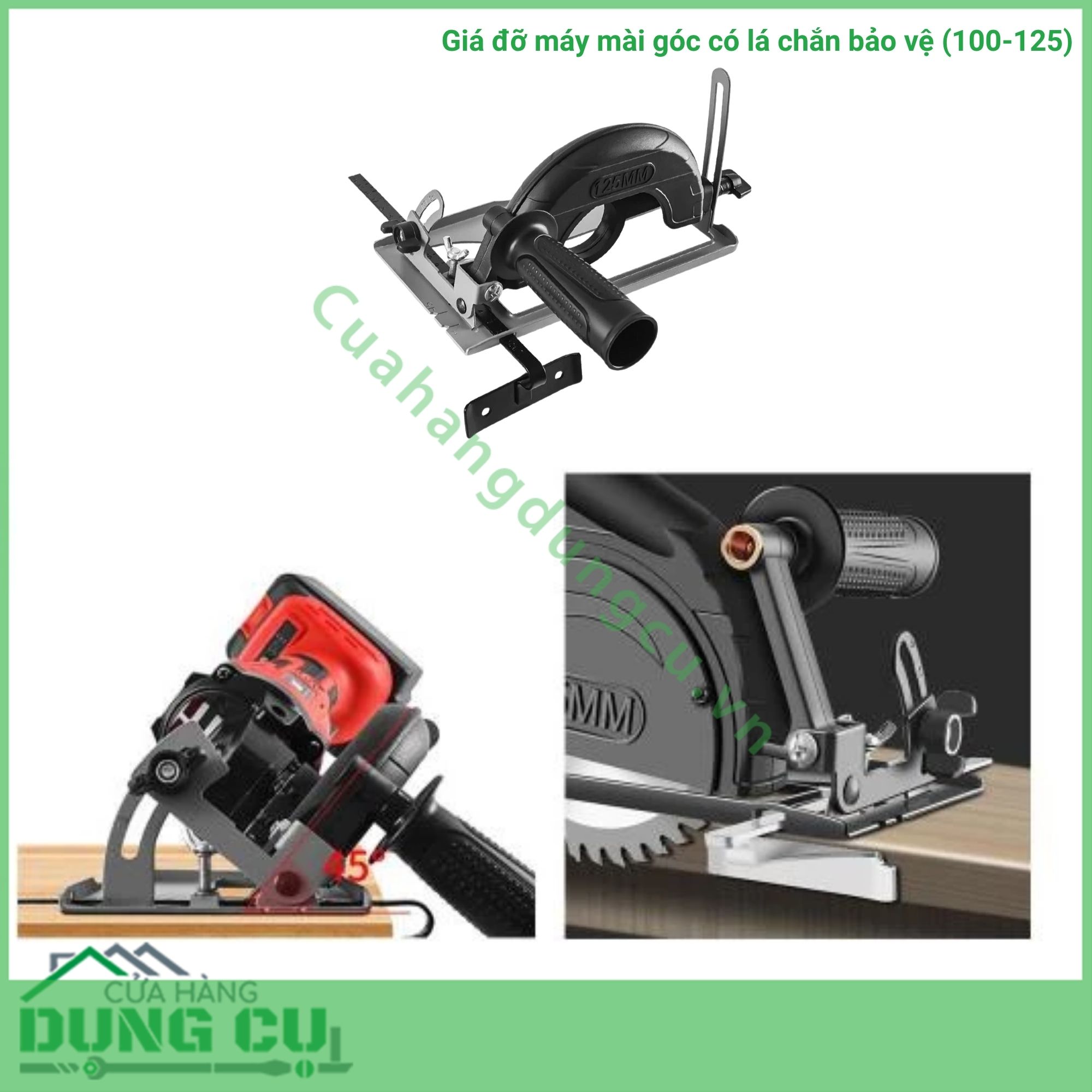 Giá đỡ máy mài góc có lá chắn bảo vệ (100-125)