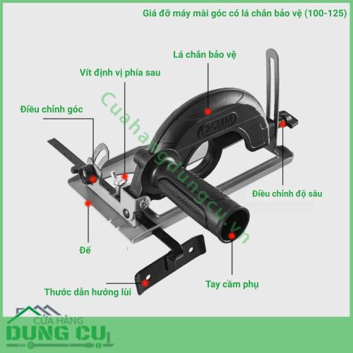 Giá đỡ máy mài góc có lá chắn bảo vệ (100-125)