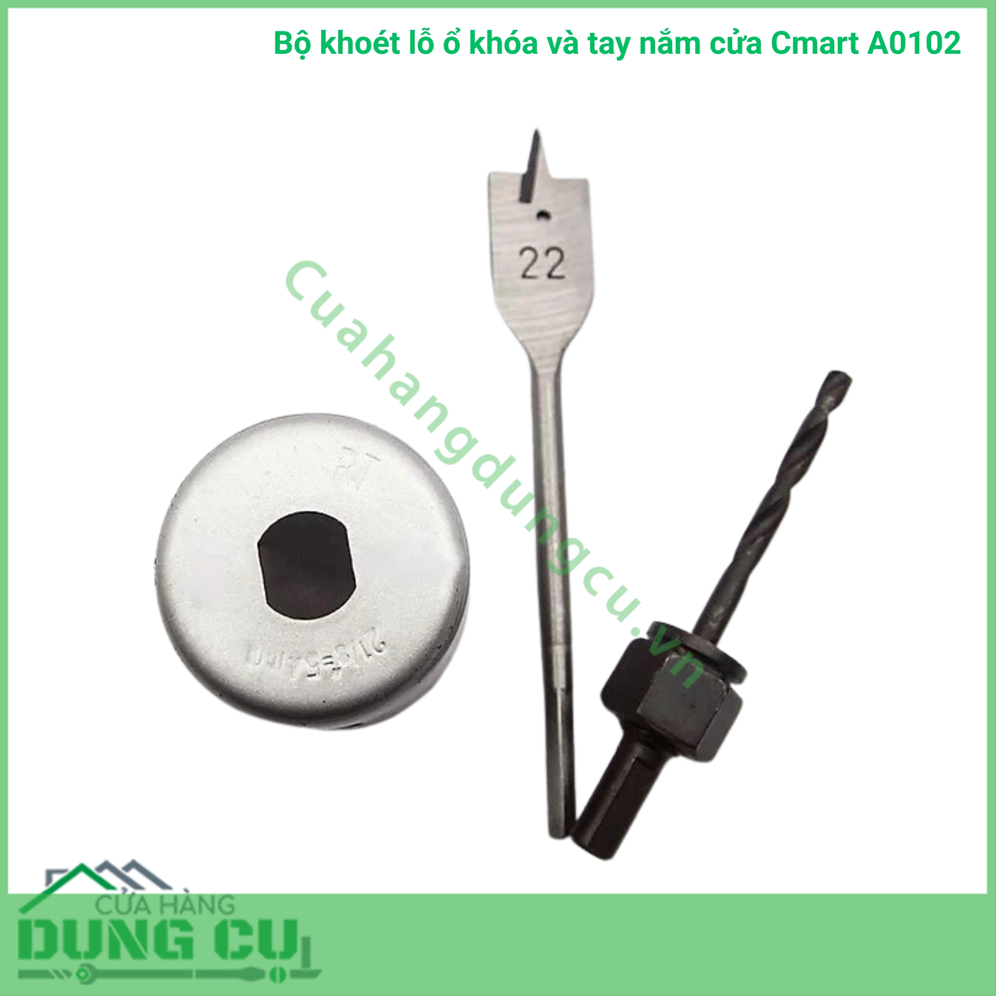 Bộ khoét lỗ ổ khóa cửa Cmart A0102