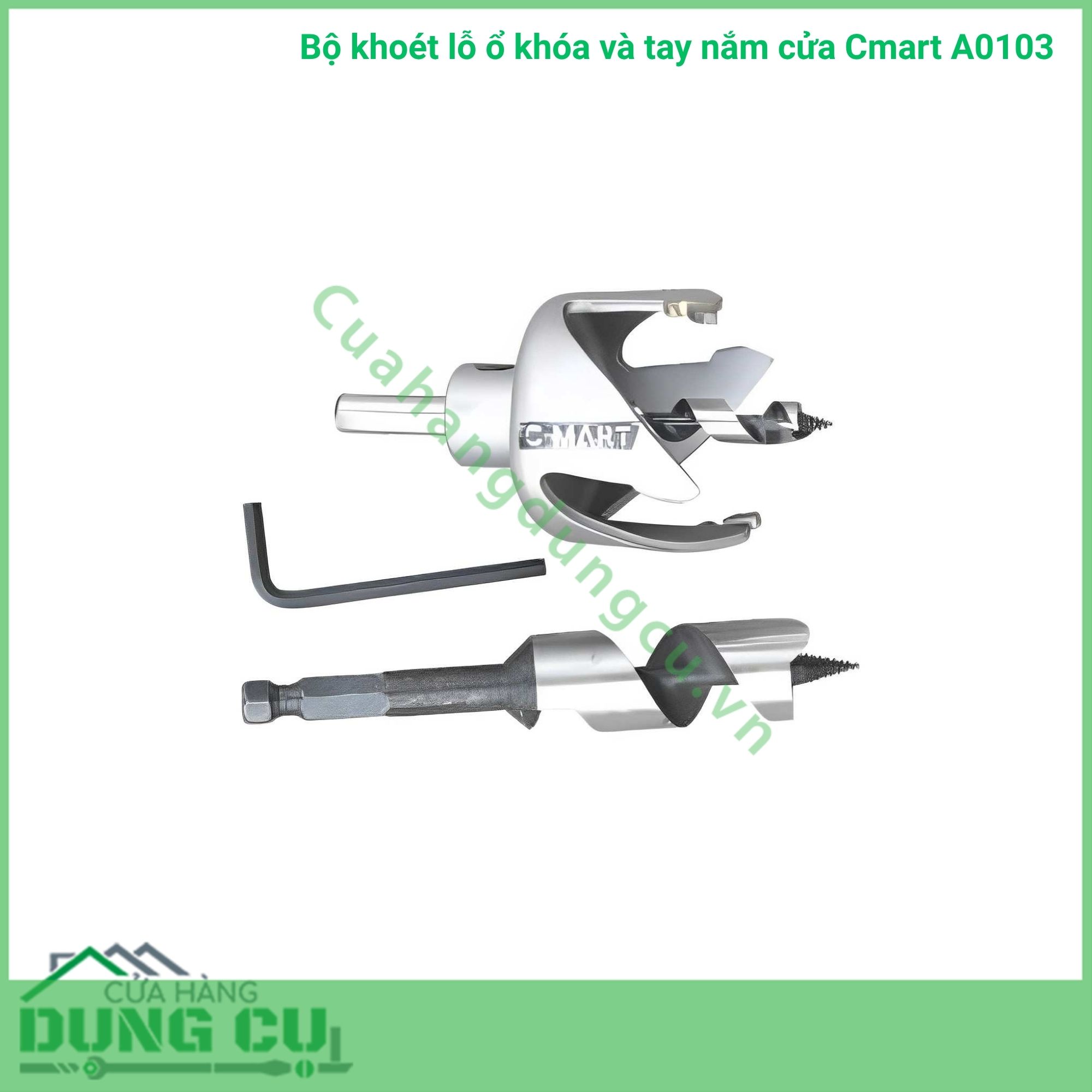 Bộ khoét lỗ ổ khóa cửa Cmart A0103