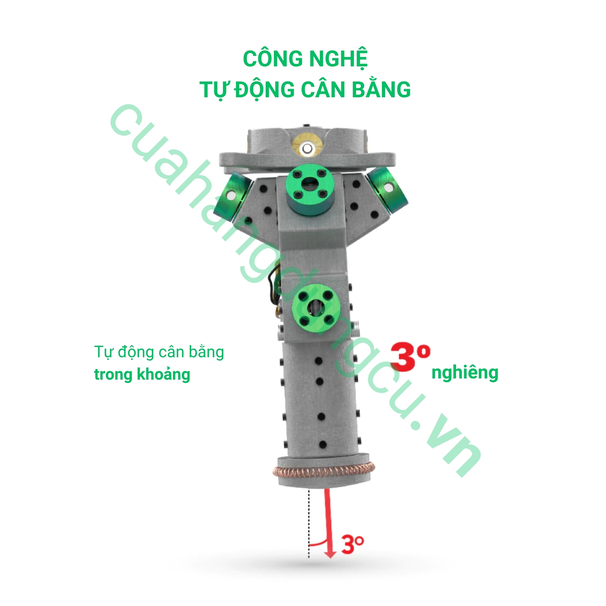 Máy cân bắng laze Akuza 5 tia (kèm chân)