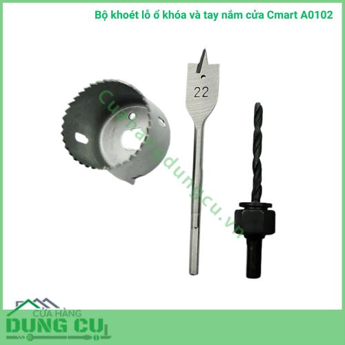 Bộ khoét lỗ ổ khóa cửa Cmart A0102