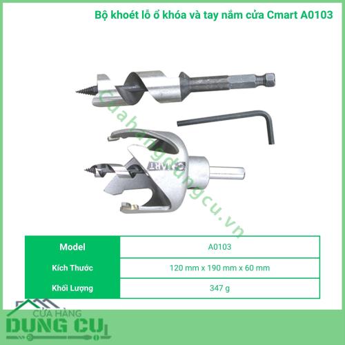 Bộ khoét lỗ ổ khóa cửa Cmart A0103