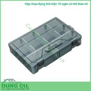 Hộp nhựa đựng linh kiện 10 ngăn có thể tháo rời
