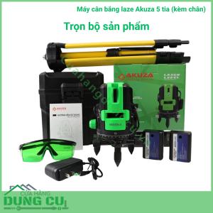 Máy cân bắng laze Akuza 5 tia (kèm chân)