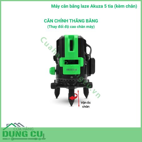 Máy cân bắng laze Akuza 5 tia (kèm chân)