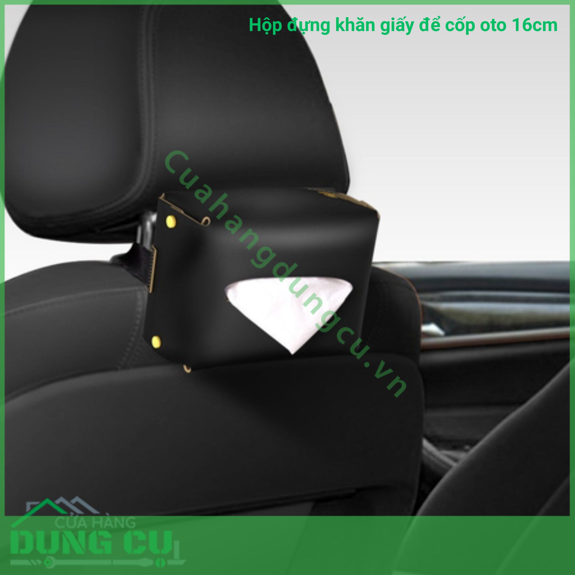 Hộp đựng khăn giấy để cốp oto 16cm