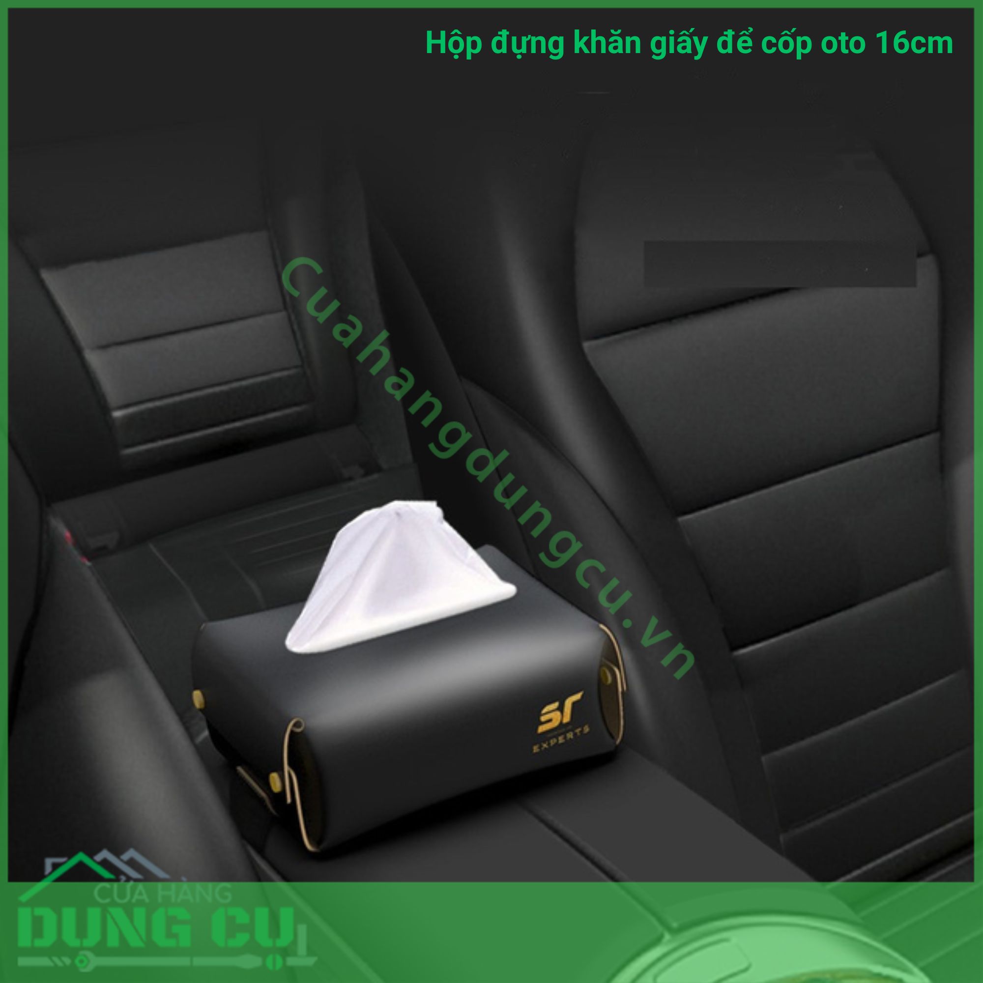 Hộp đựng khăn giấy để cốp oto 16cm
