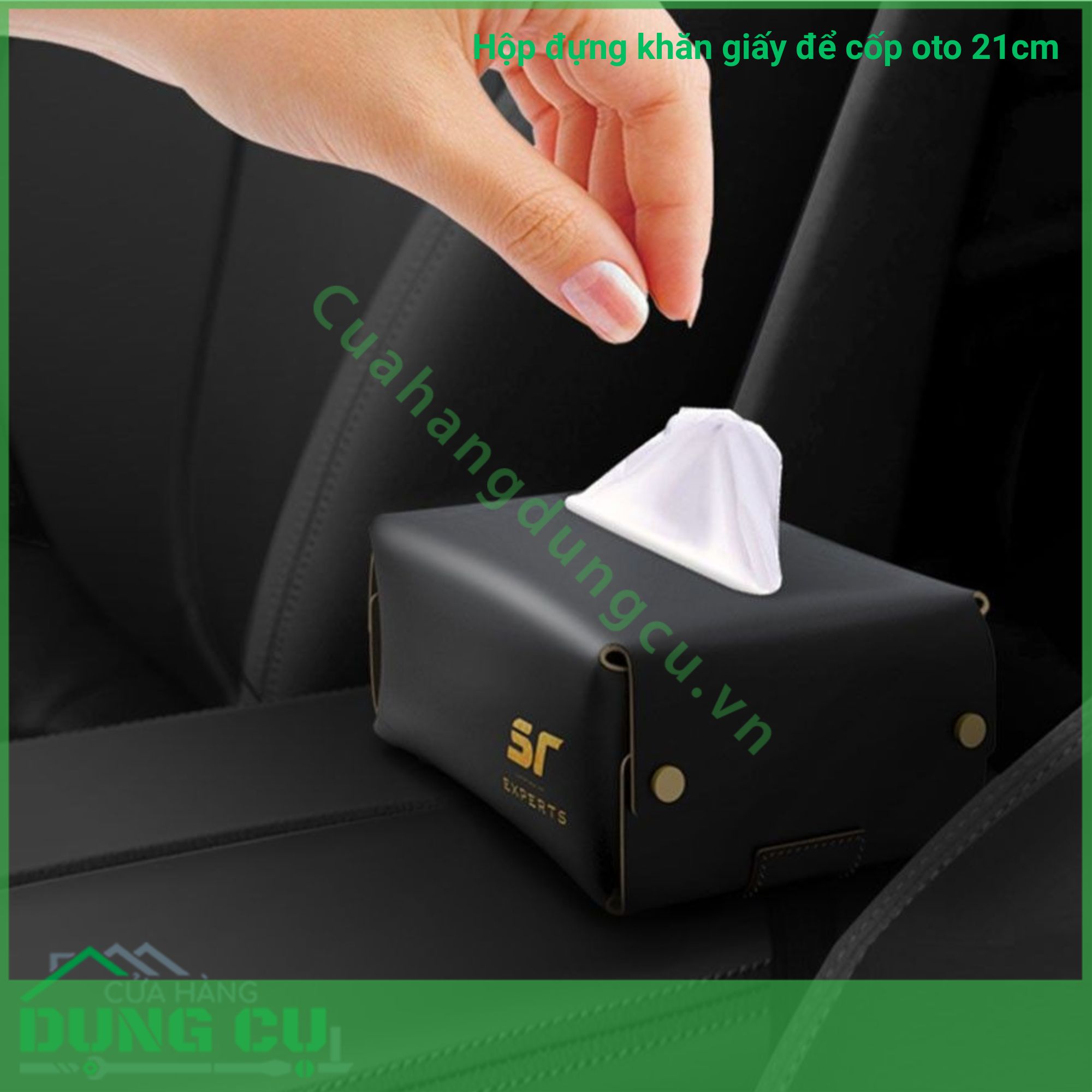Hộp đựng khăn giấy để cốp oto 21cm
