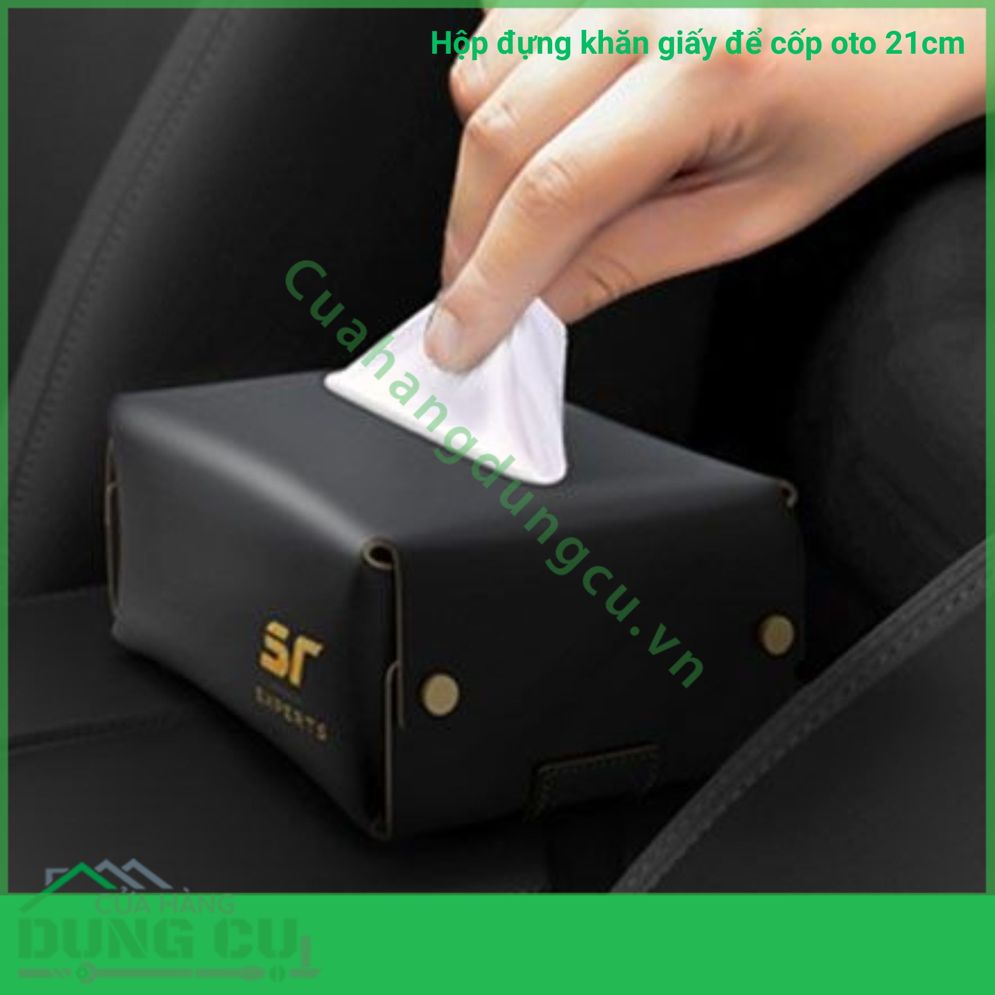 Hộp đựng khăn giấy để cốp oto 21cm