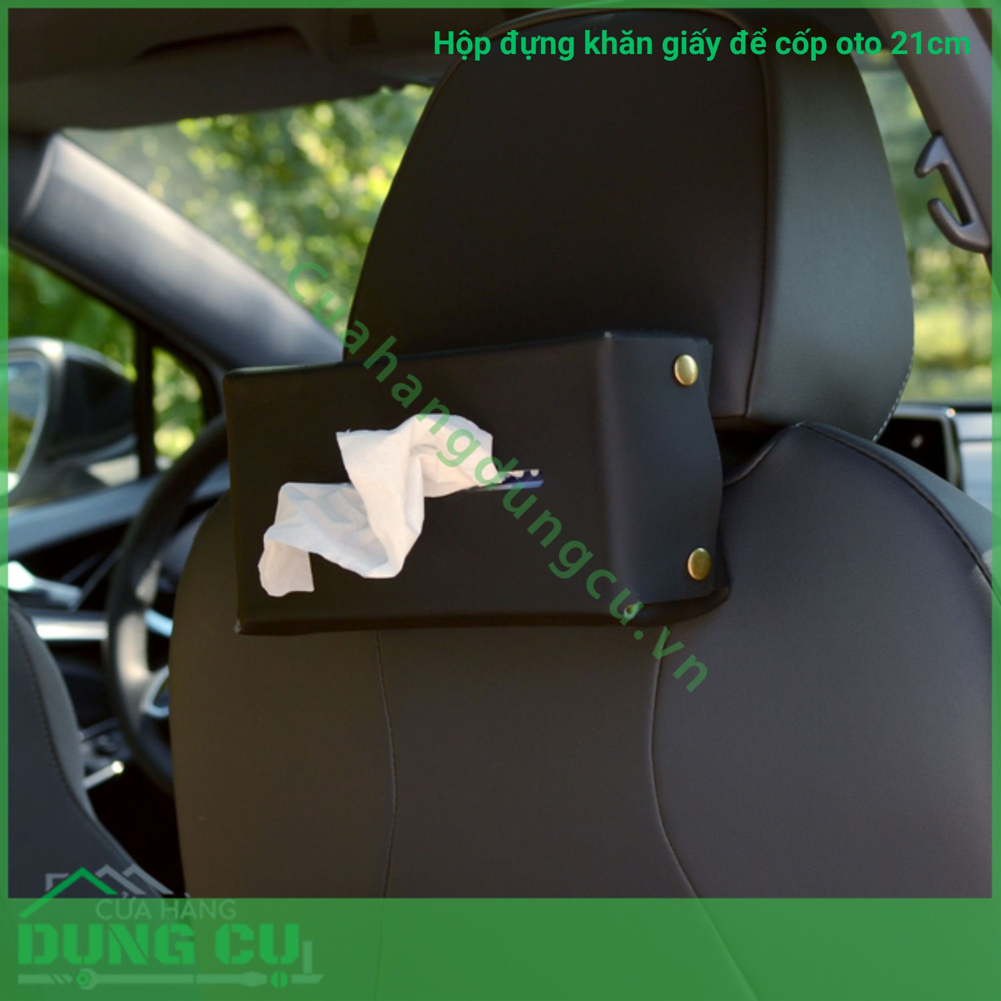 Hộp đựng khăn giấy để cốp oto 21cm