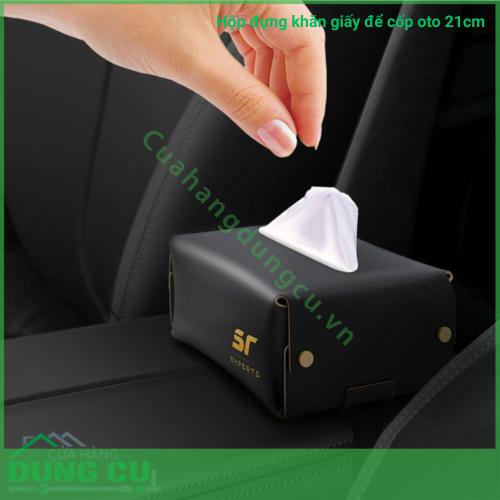 Hộp đựng khăn giấy để cốp oto 21cm