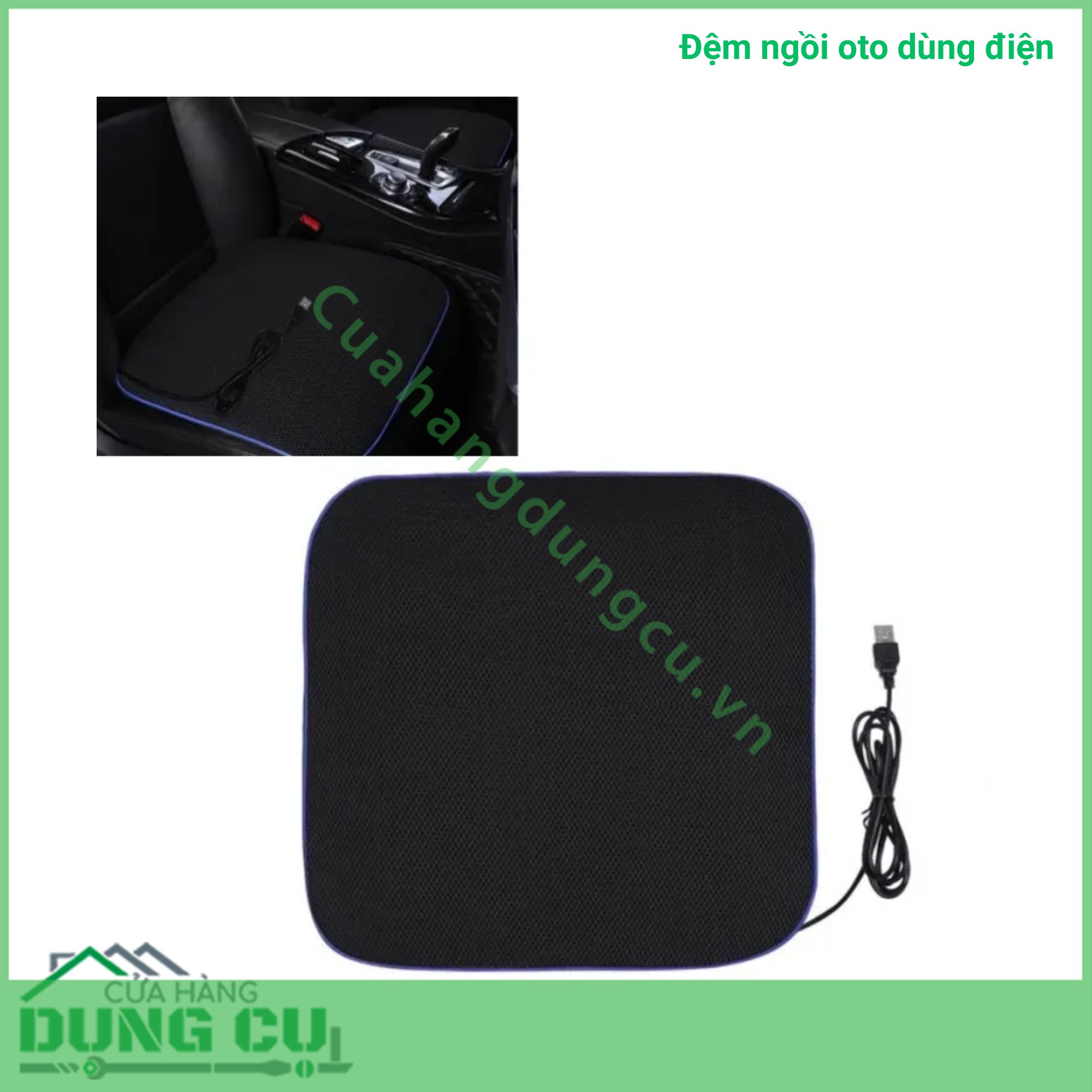 Đệm ngồi oto dùng điện