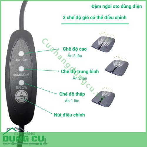 Đệm ngồi oto dùng điện