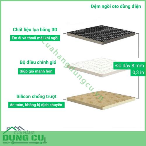 Đệm ngồi oto dùng điện