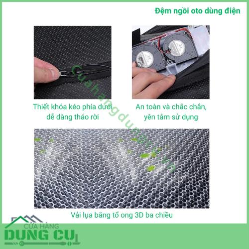 Đệm ngồi oto dùng điện