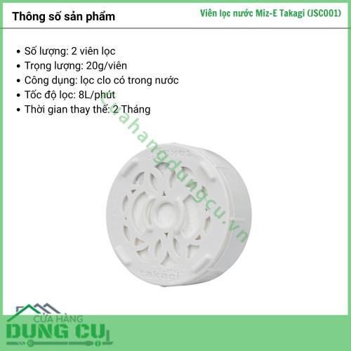 Viên lọc nước Miz-E Takagi (JSC001)