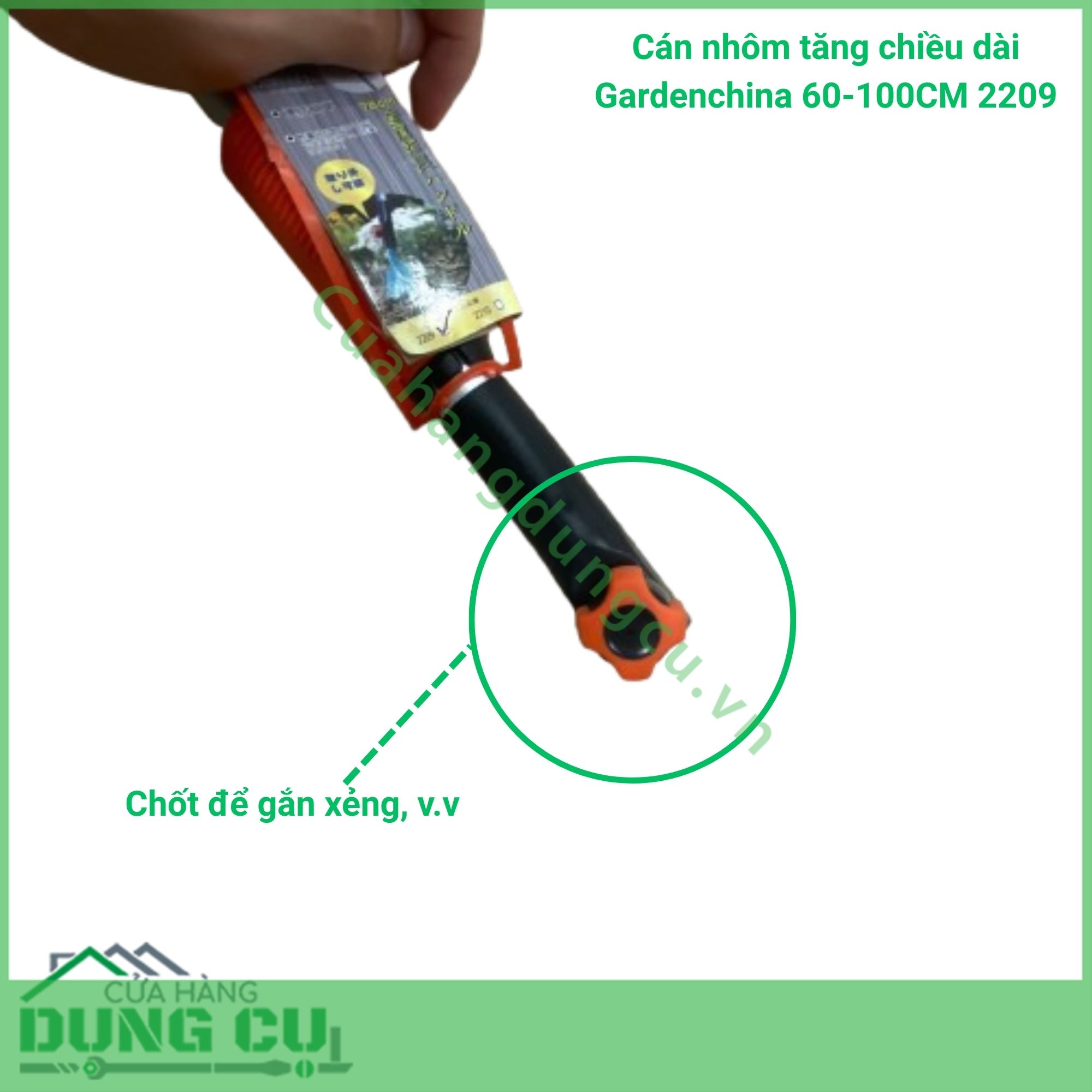 Cán nhôm tăng chiều dài Gardenchina 60-100CM 2209