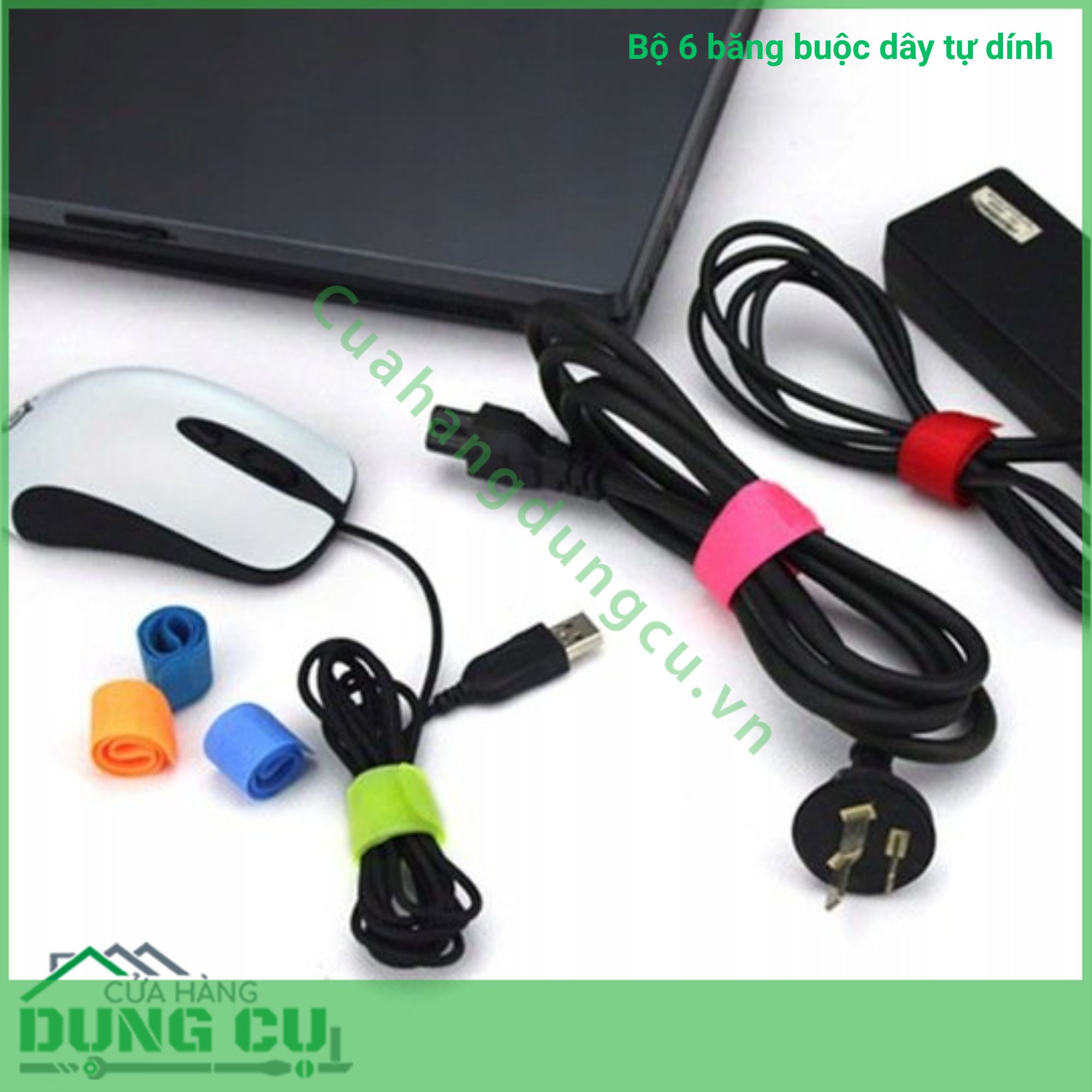Bộ 6 băng buộc dây tự dính