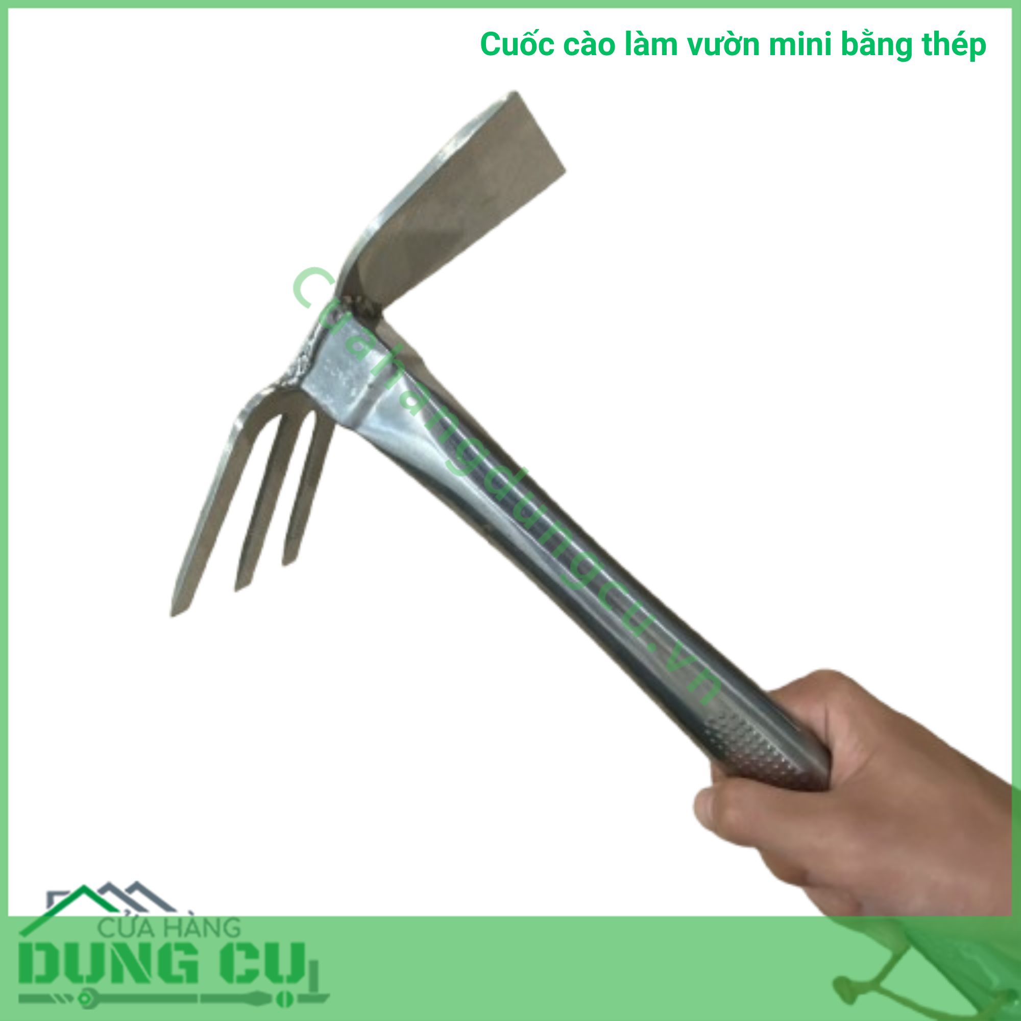 Cuốc cào làm vườn mini bằng thép