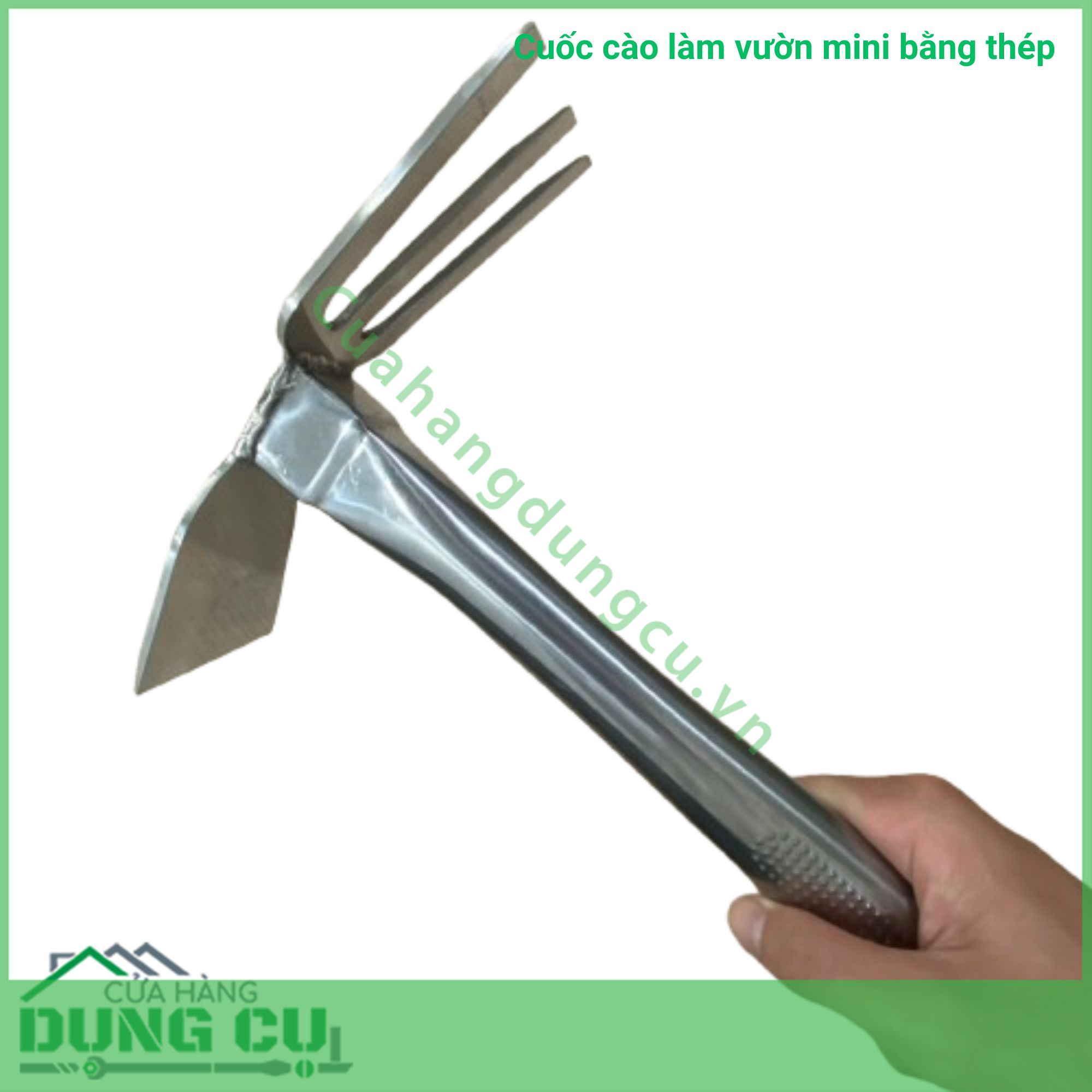 Cuốc cào làm vườn mini bằng thép