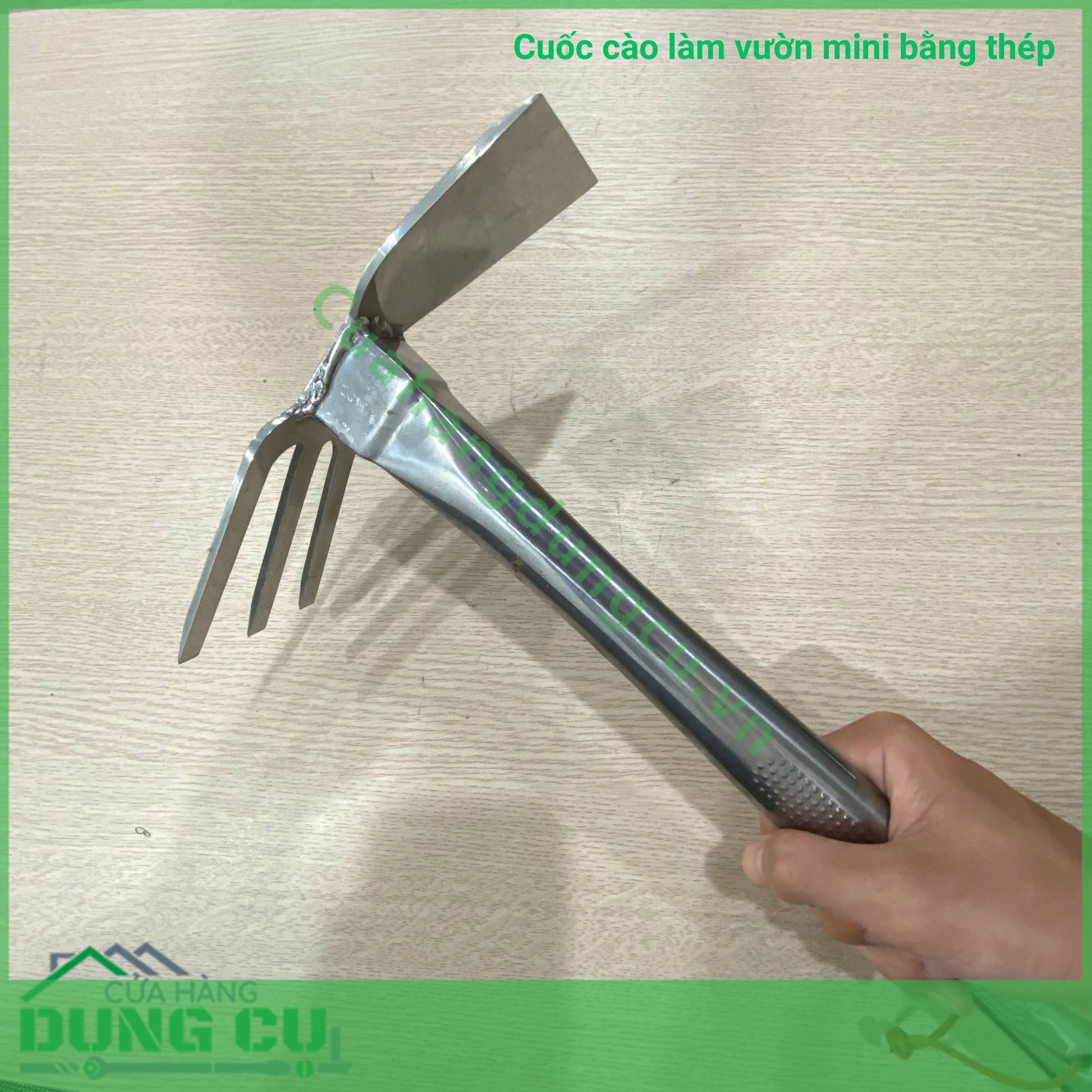 Cuốc cào làm vườn mini bằng thép