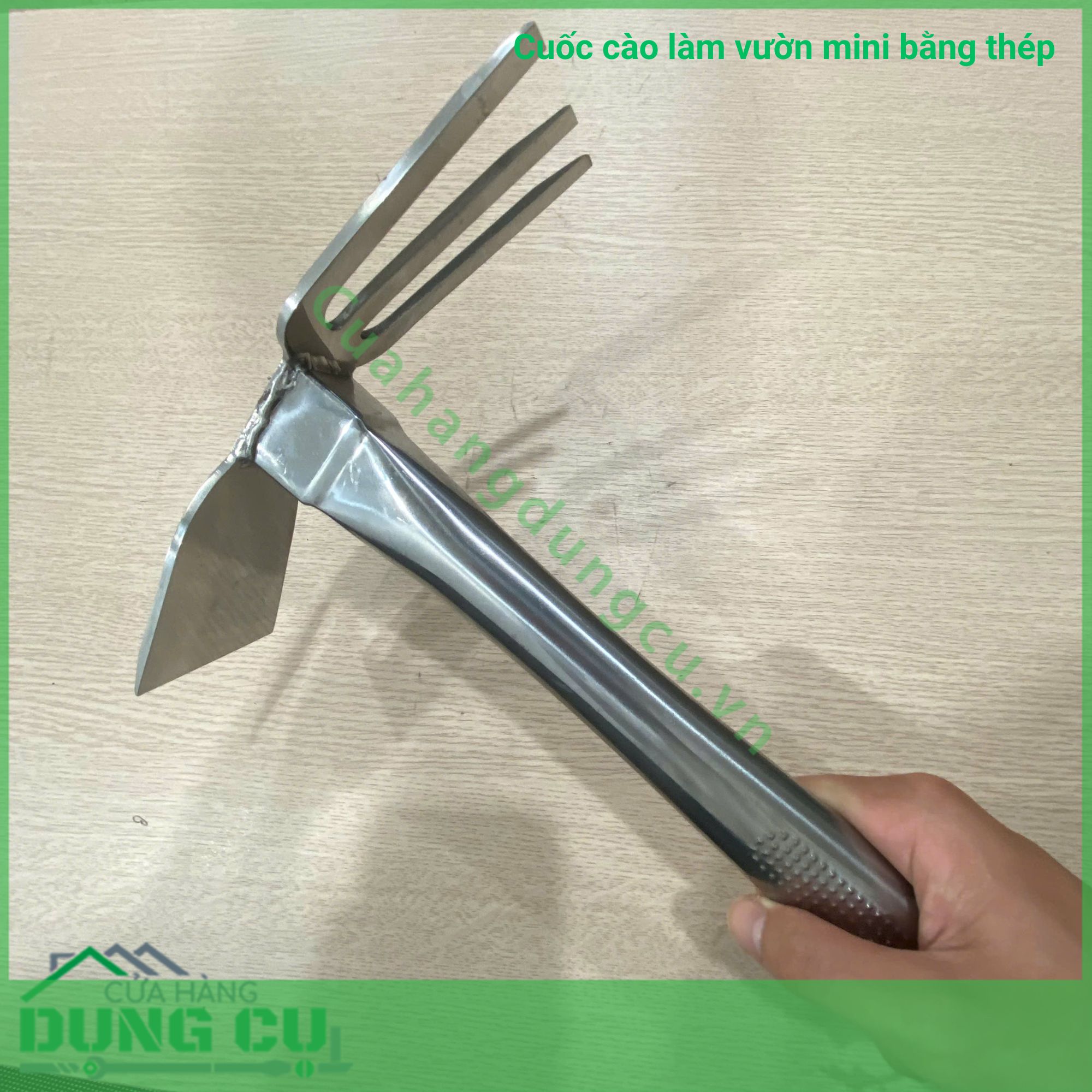 Cuốc cào làm vườn mini bằng thép