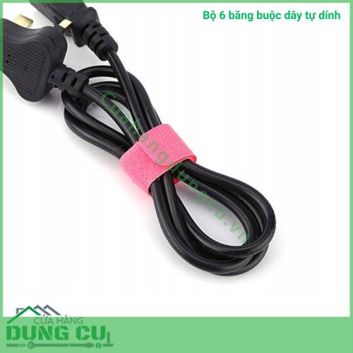 Bộ 6 băng buộc dây tự dính