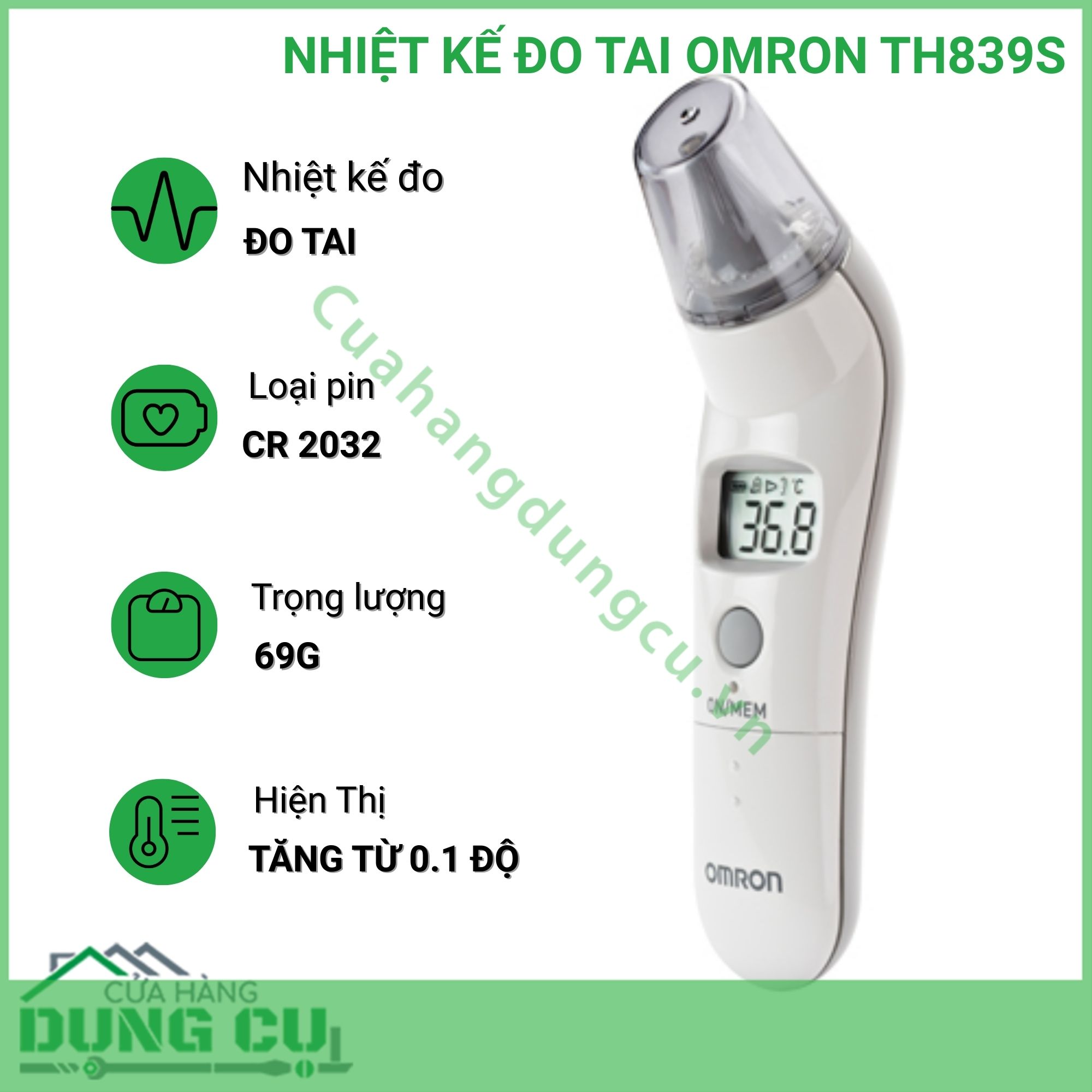 NHIỆT KẾ ĐO TAI OMRON TH839S
