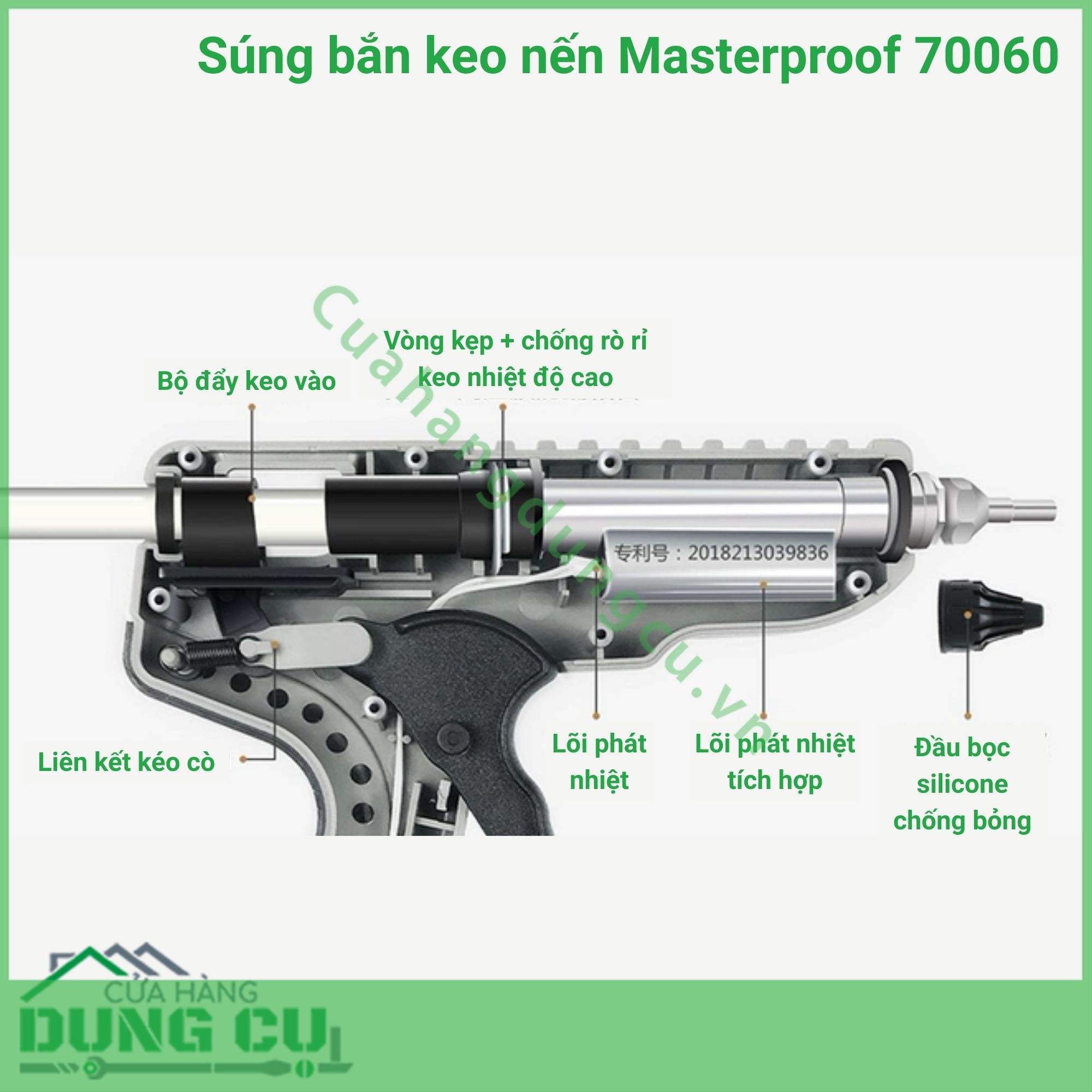 Súng bắn keo nến Masterproof 70060