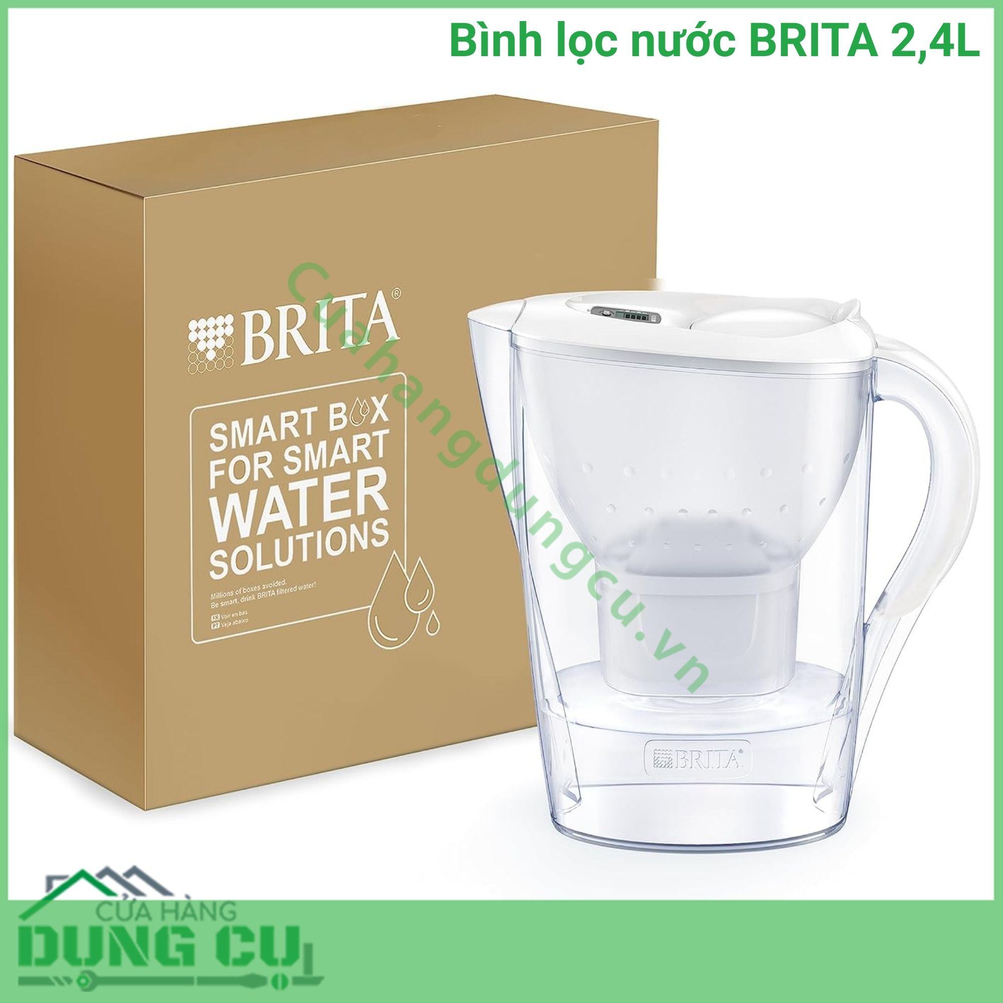 Bình lọc nước BRITA Aluna MX Pro 2 4L kèm 3 lõi lọc