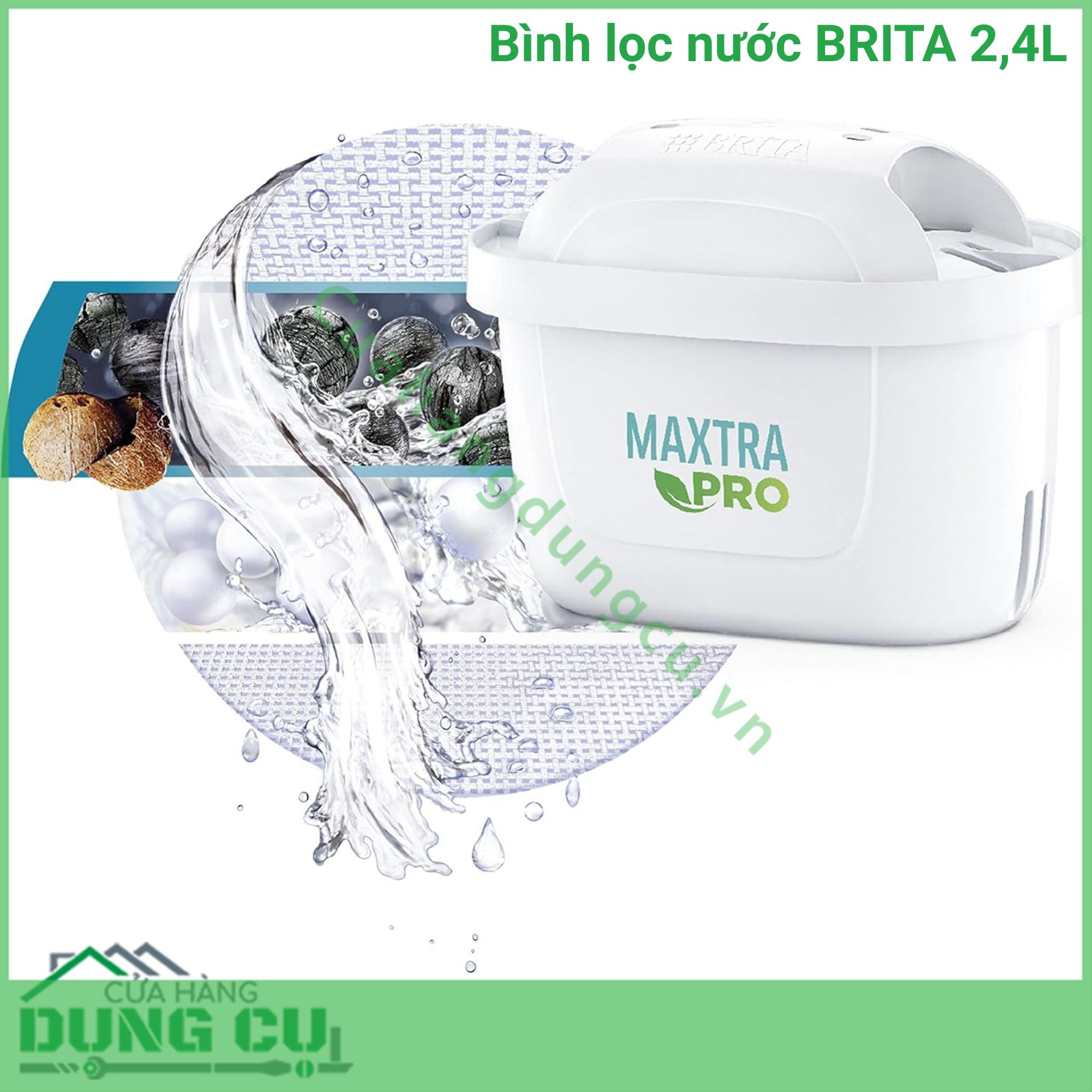 Bình lọc nước BRITA Aluna MX Pro 2 4L kèm 3 lõi lọc
