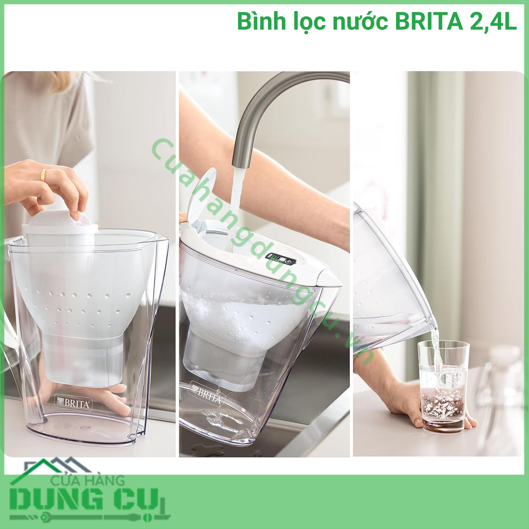 Bình lọc nước BRITA Aluna MX Pro 2 4L kèm 3 lõi lọc