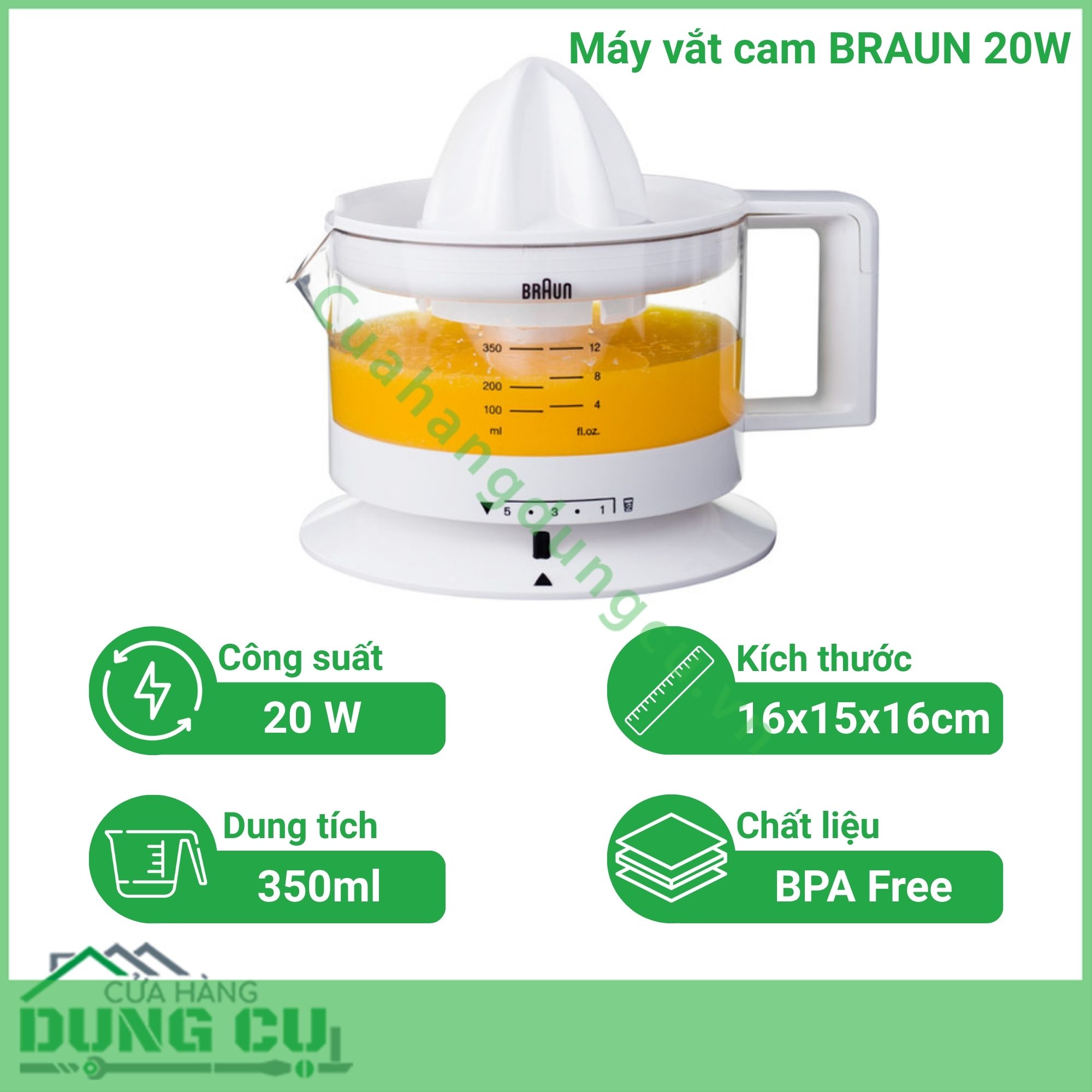 Máy vắt cam BRAUN CJ3000 20W