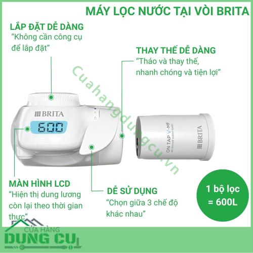 MÁY LỌC NƯỚC TẠI VÒI BRITA ON TAP PRO V-MF TẶNG KÈM 1 LÕI LỌC DỰ PHÒNG