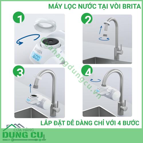 MÁY LỌC NƯỚC TẠI VÒI BRITA ON TAP PRO V-MF TẶNG KÈM 1 LÕI LỌC DỰ PHÒNG